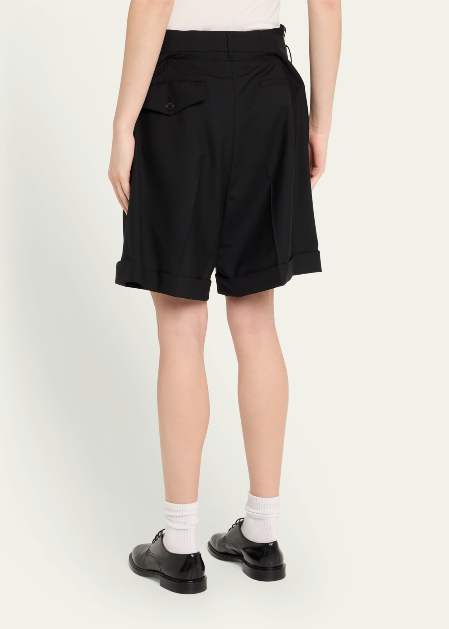 Noir Kei Ninomiya Deconstructed Layered Wool Shorts Image 3 of 5