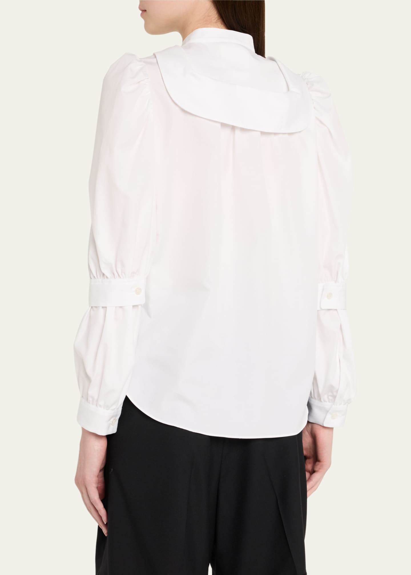 Noir Kei Ninomiya Parachute-Sleeve Poplin Blouse Image 3 of 5