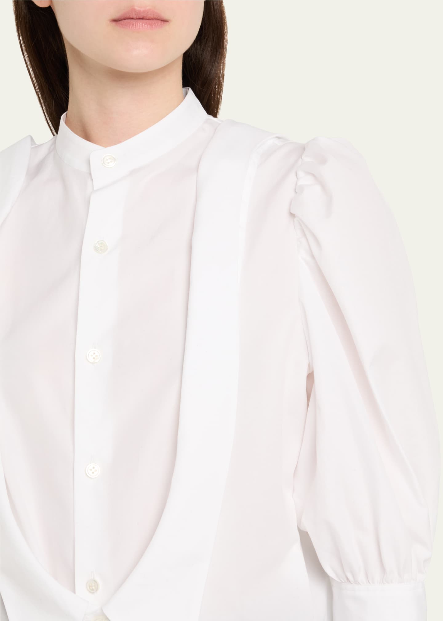 Noir Kei Ninomiya Parachute-Sleeve Poplin Blouse Image 5 of 5