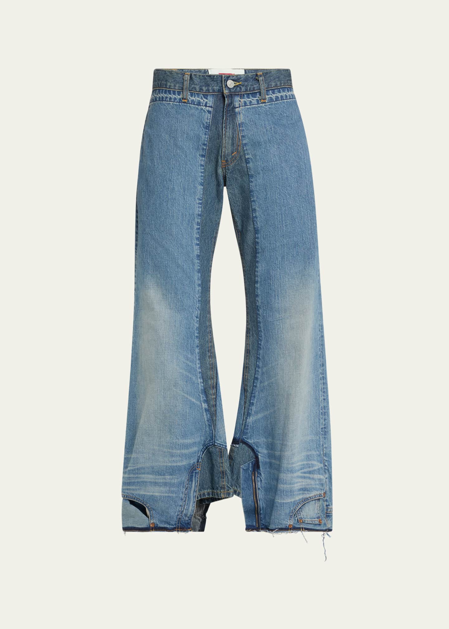 Junya Watanabe Deconstructed Wide Leg Jeans Image 1 of 5