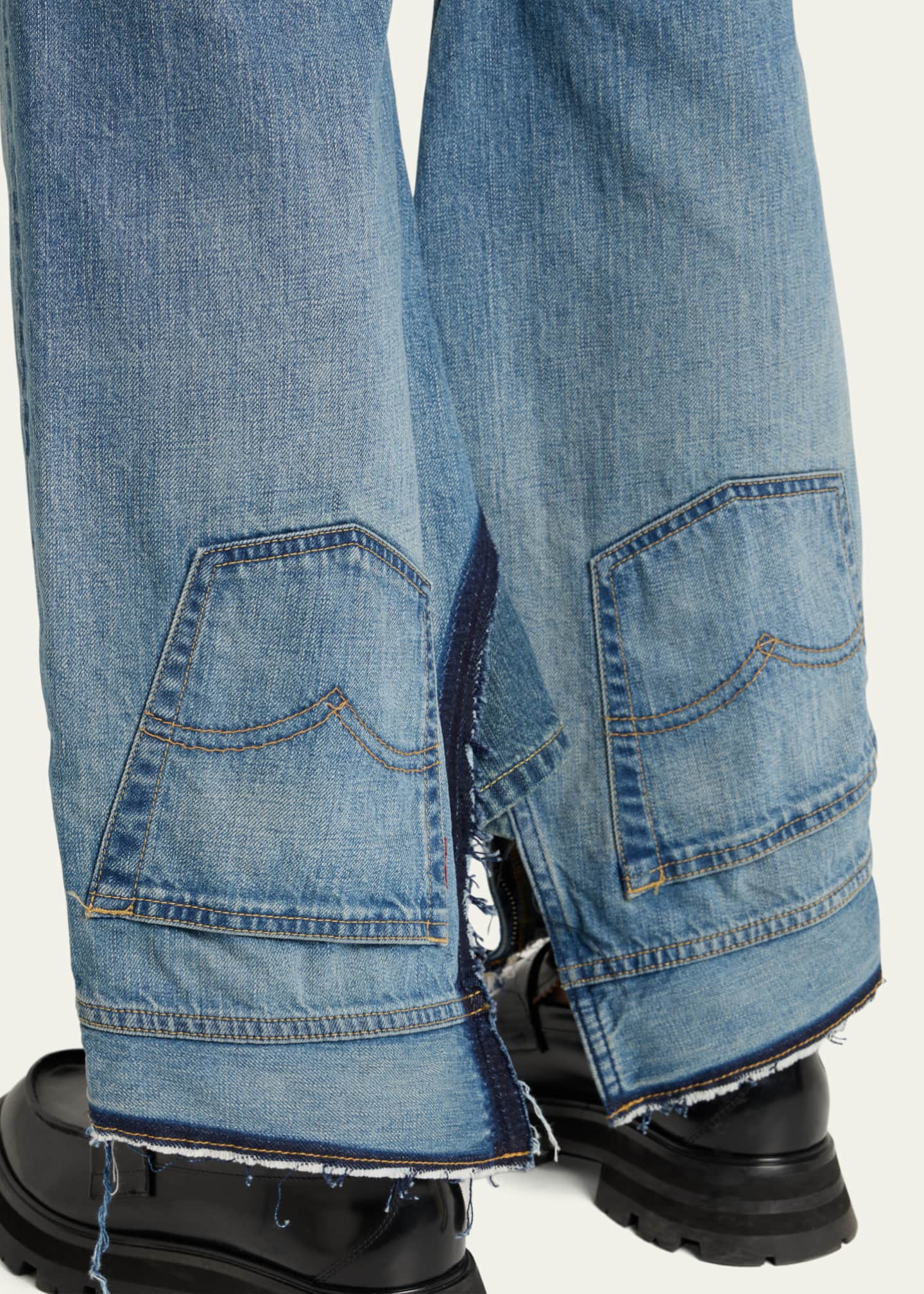 Junya Watanabe Deconstructed Wide Leg Jeans Image 5 of 5