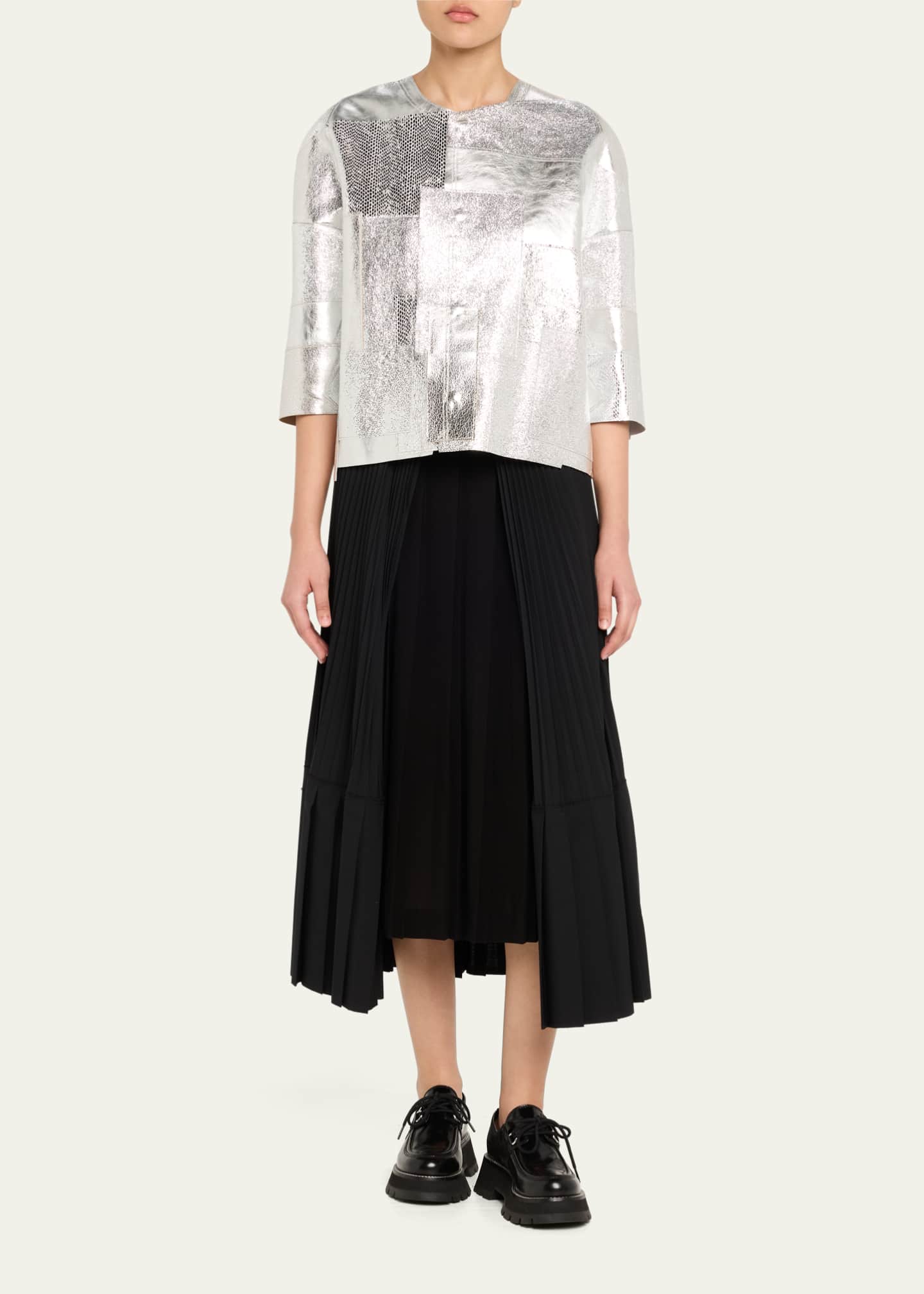 Junya Watanabe Pleated Maxi Wrap Skirt Image 2 of 5