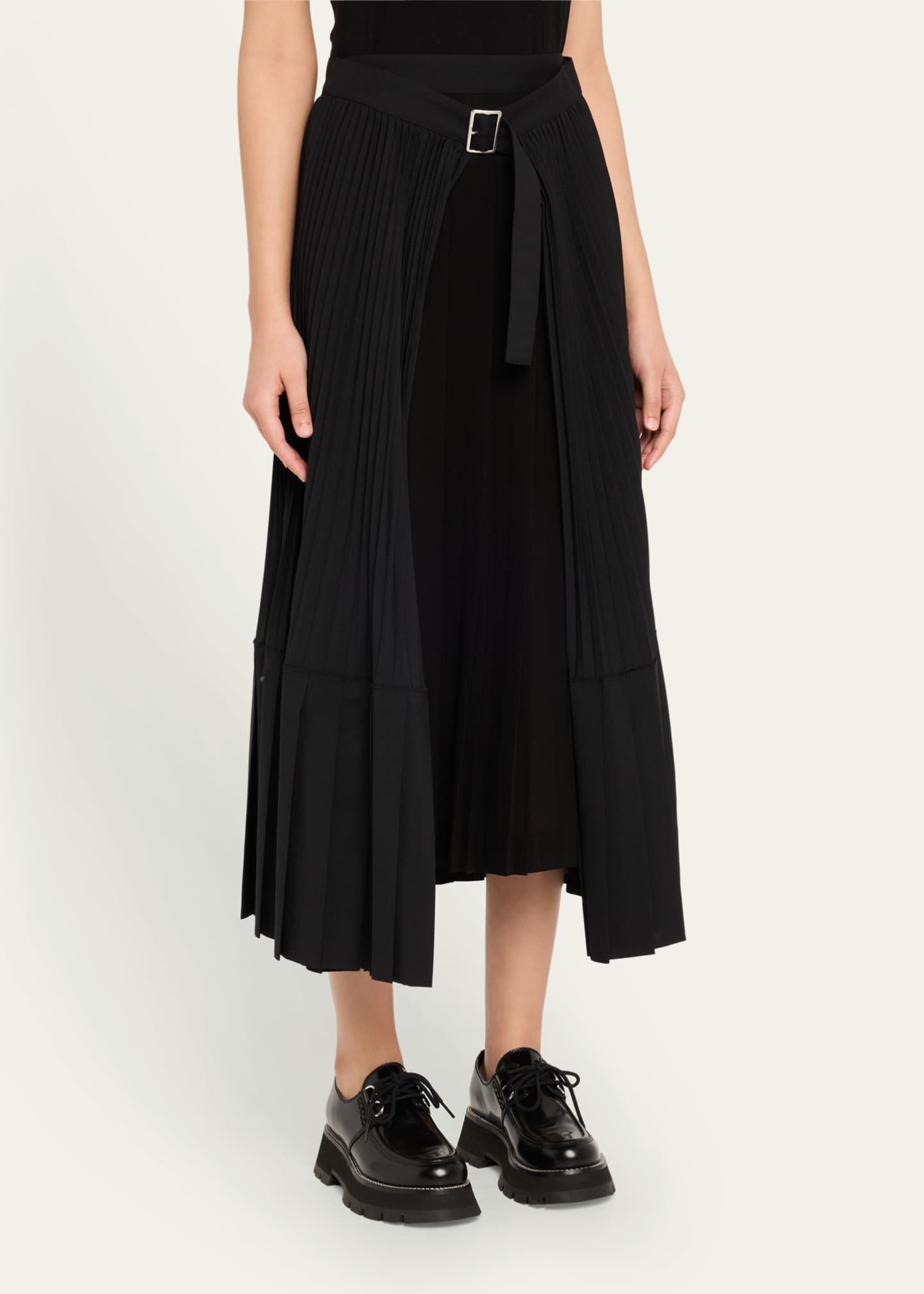 Junya Watanabe Pleated Maxi Wrap Skirt Image 4 of 5