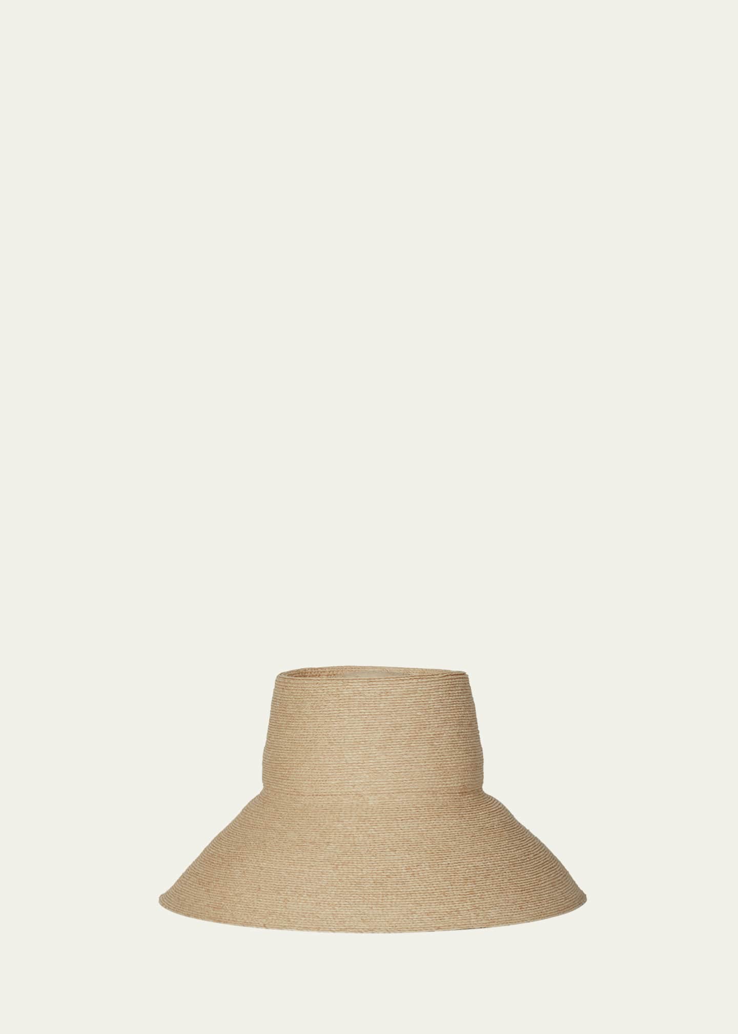 Janessa Leone Suni Straw Wide Brim Bucket Hat Image 1 of 2