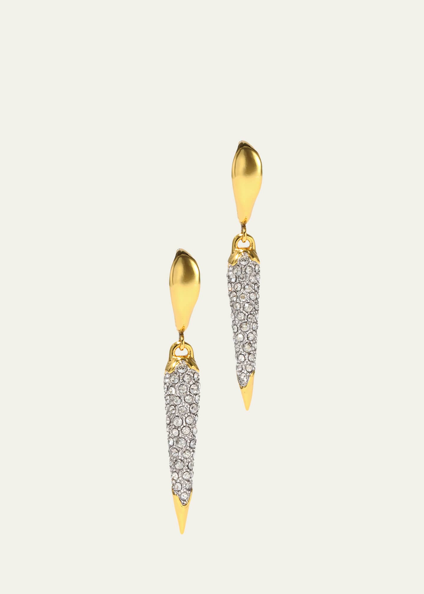 Alexis Bittar Solanales Gold-Plated Crystal Spear Earrings Image 1 of 3