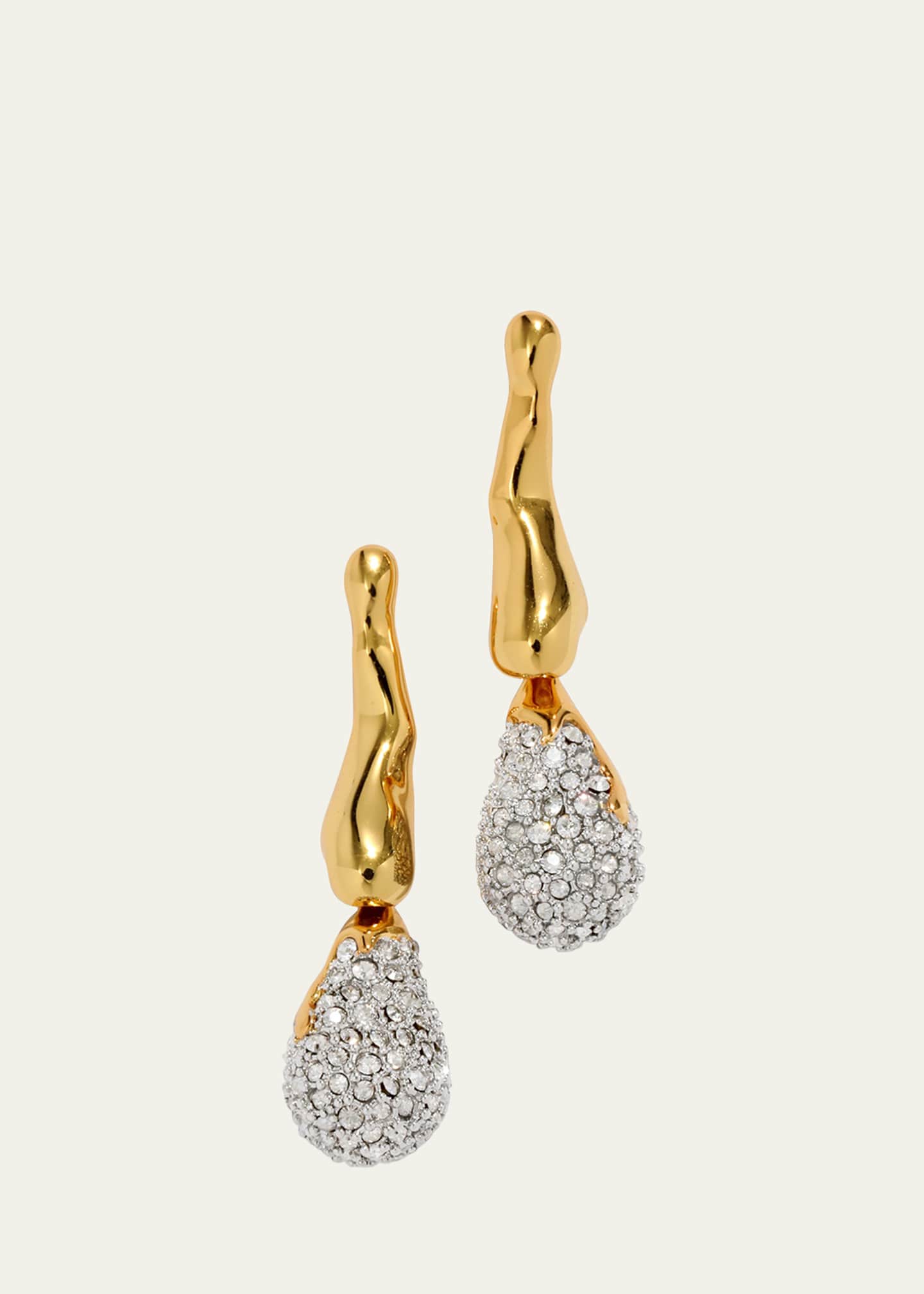 Alexis Bittar Solanales Gold-Plated Crystal Dewdrop Earrings Image 1 of 3