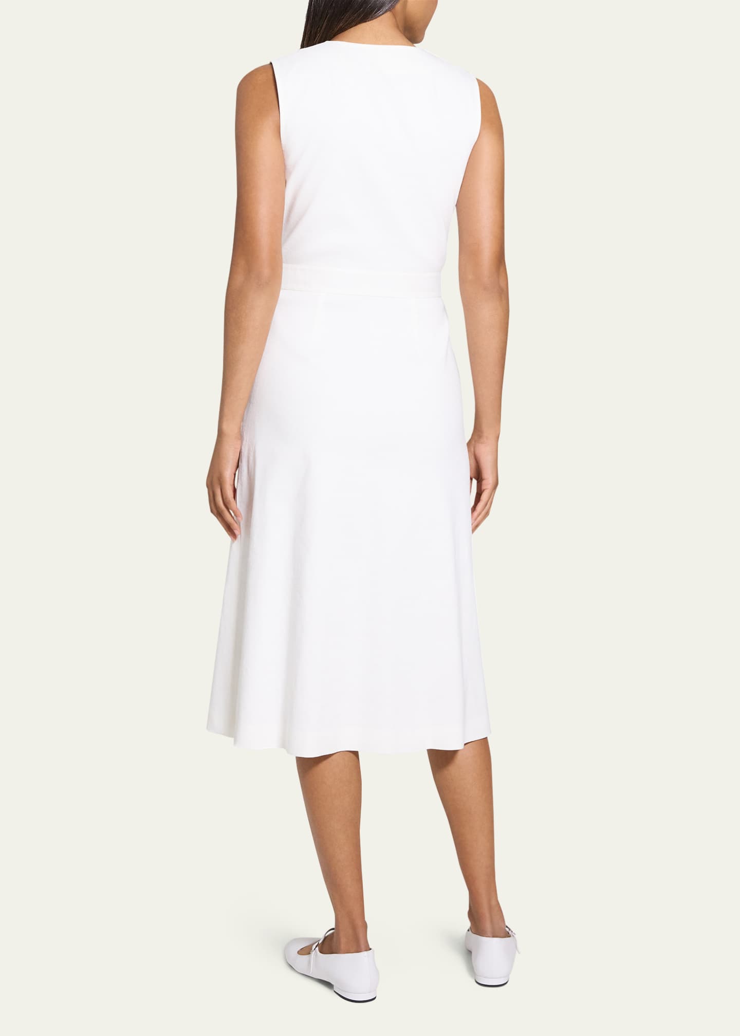 Theory Sleeveless A-Line Wrap Dress Image 3 of 5