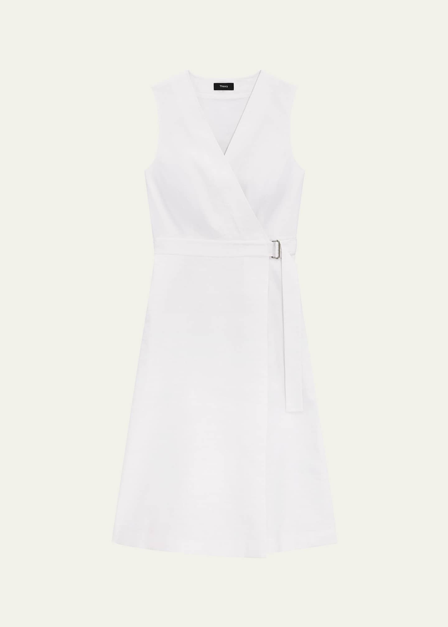 Theory Sleeveless A-Line Wrap Dress Image 1 of 5