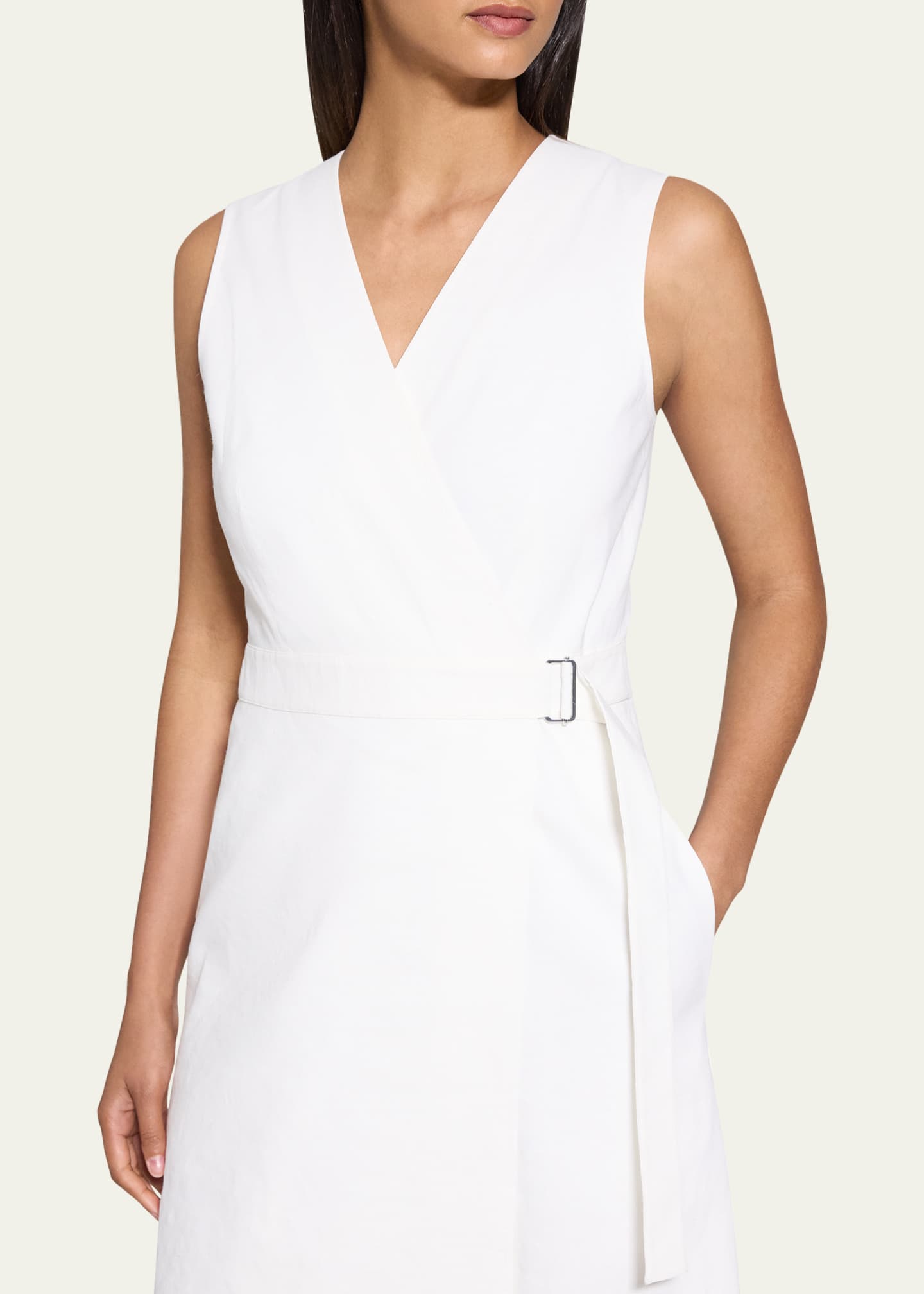 Theory Sleeveless A-Line Wrap Dress Image 5 of 5