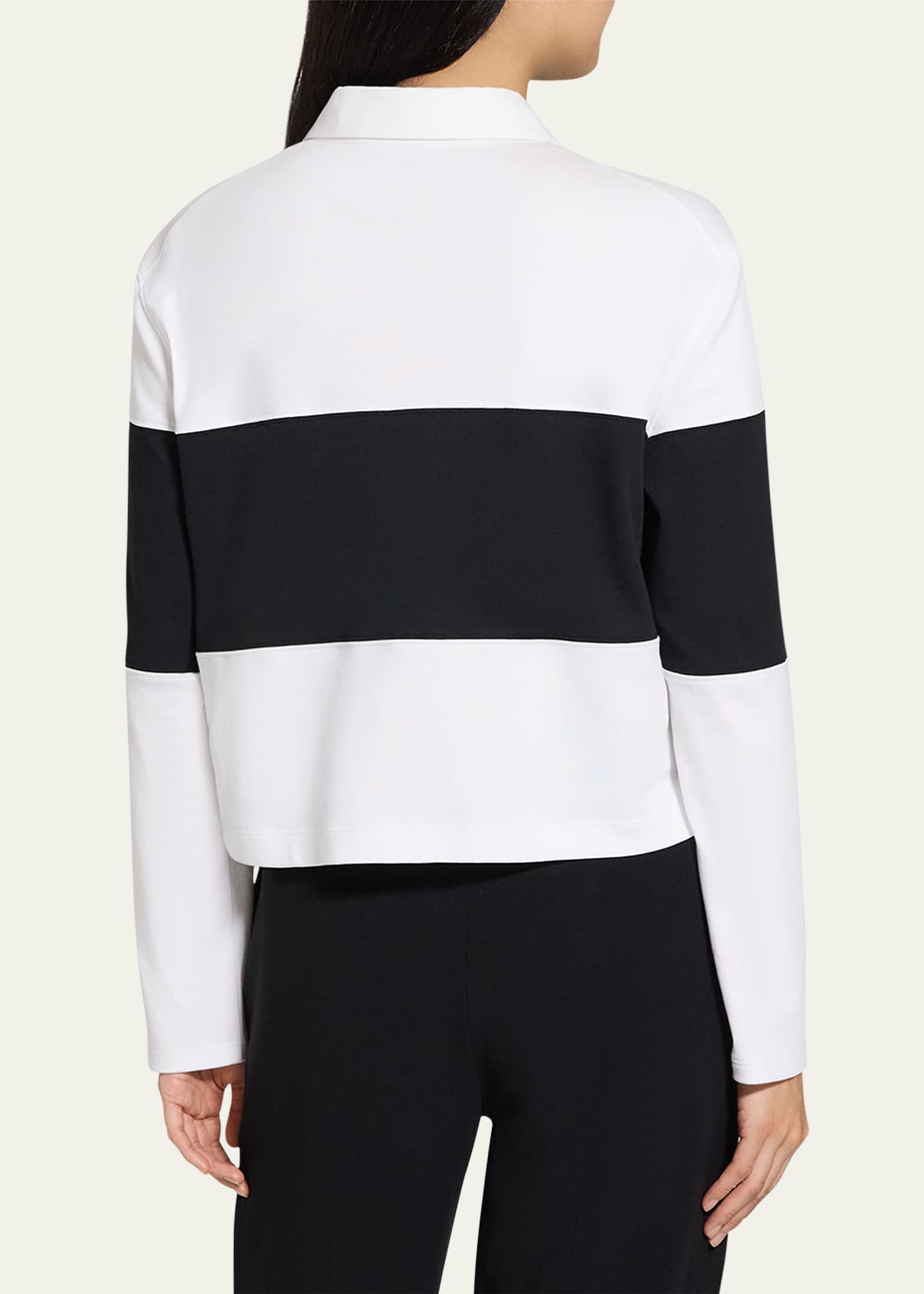 Theory Cropped Rugby Polo Top Image 3 of 5