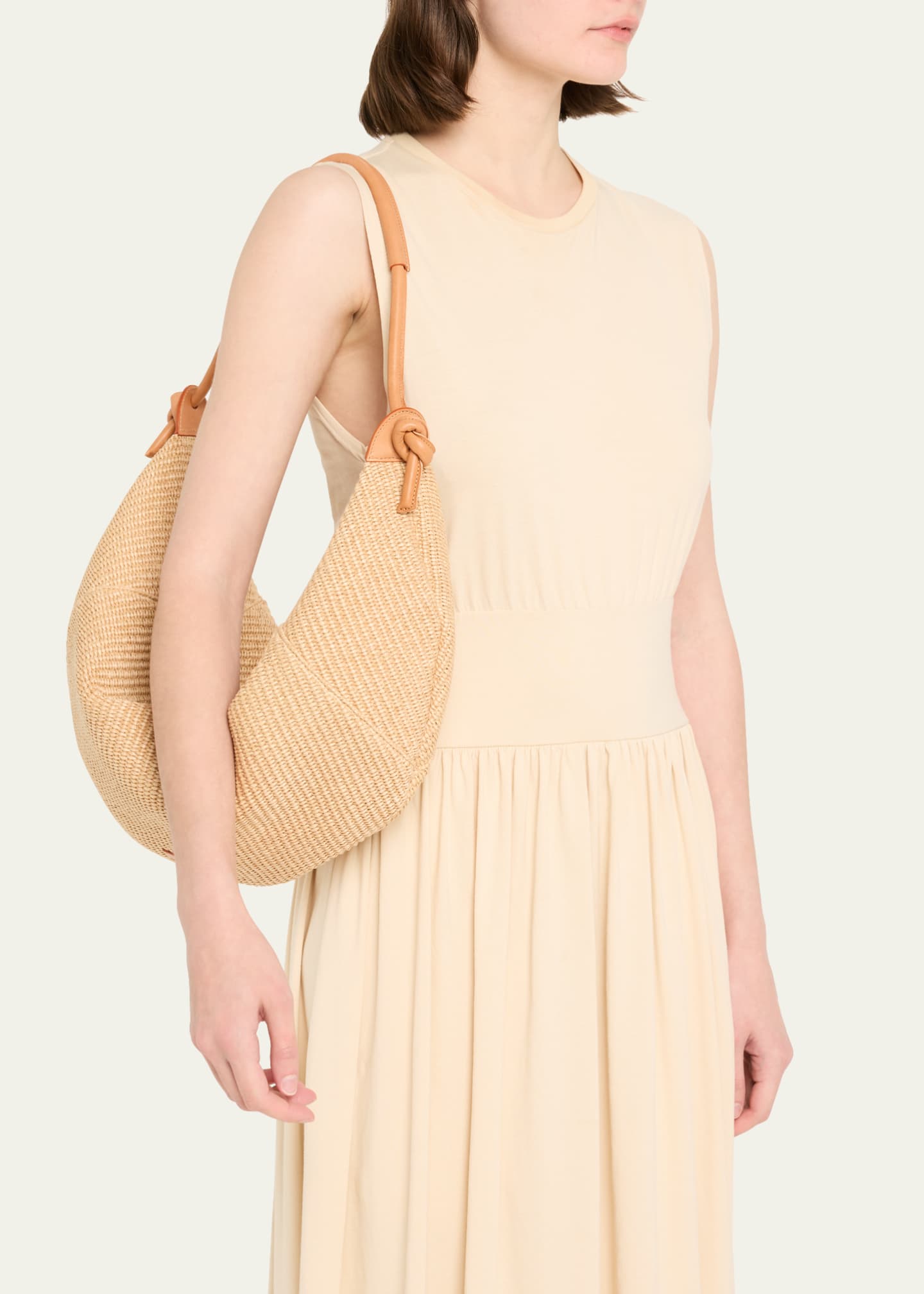 Mansur Gavriel Fortuna Knot Woven Shoulder Bag Image 2 of 6