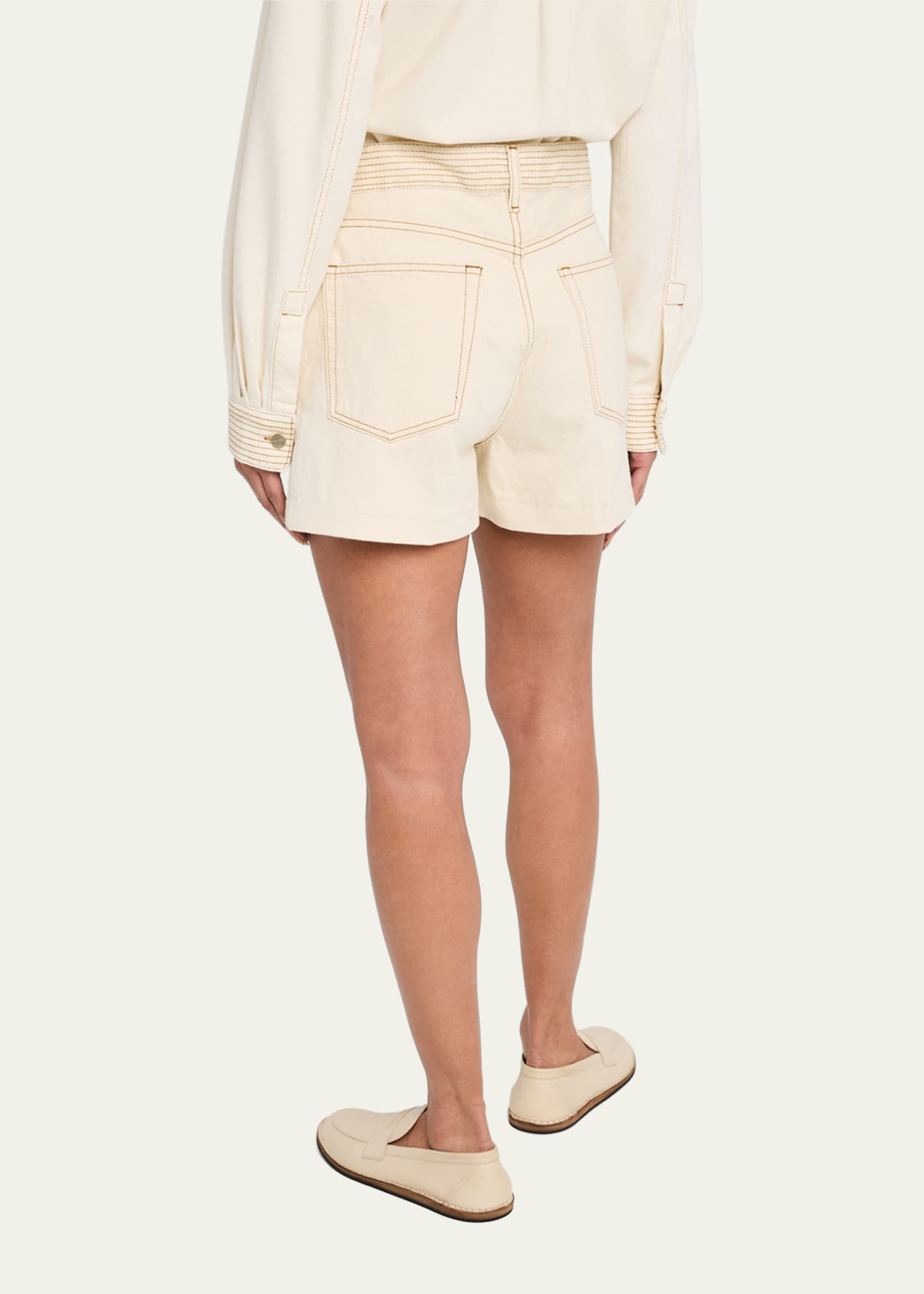 FRAME The Trapunto Denim Shorts Image 3 of 5