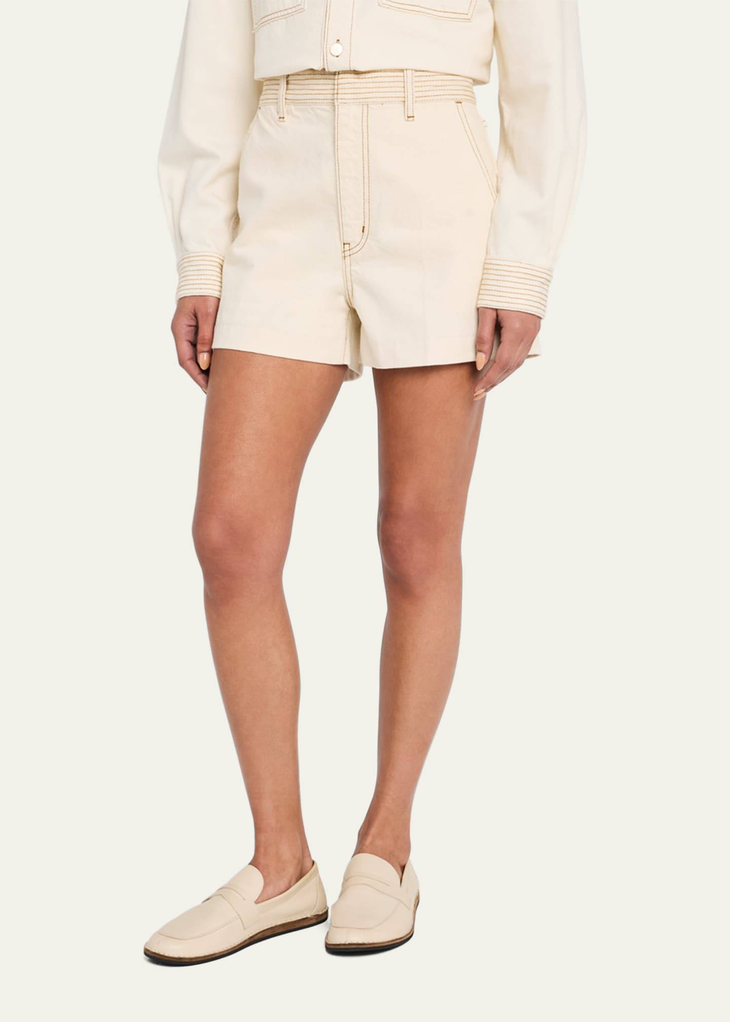 FRAME The Trapunto Denim Shorts Image 4 of 5