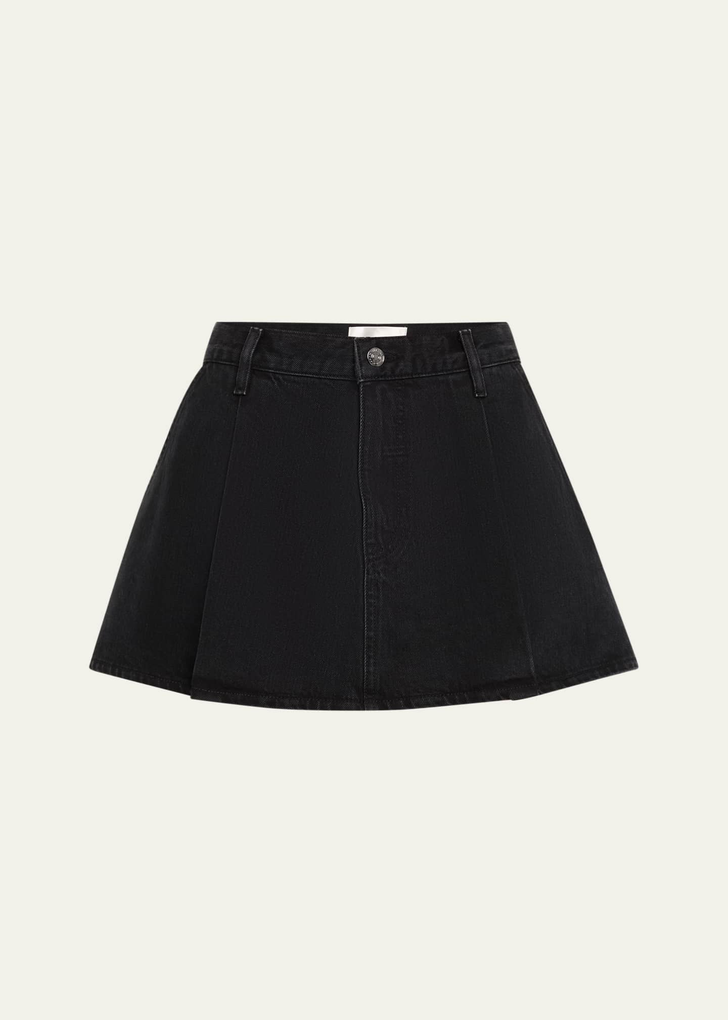 FRAME The Pleated Denim Skirt Image 1 of 5