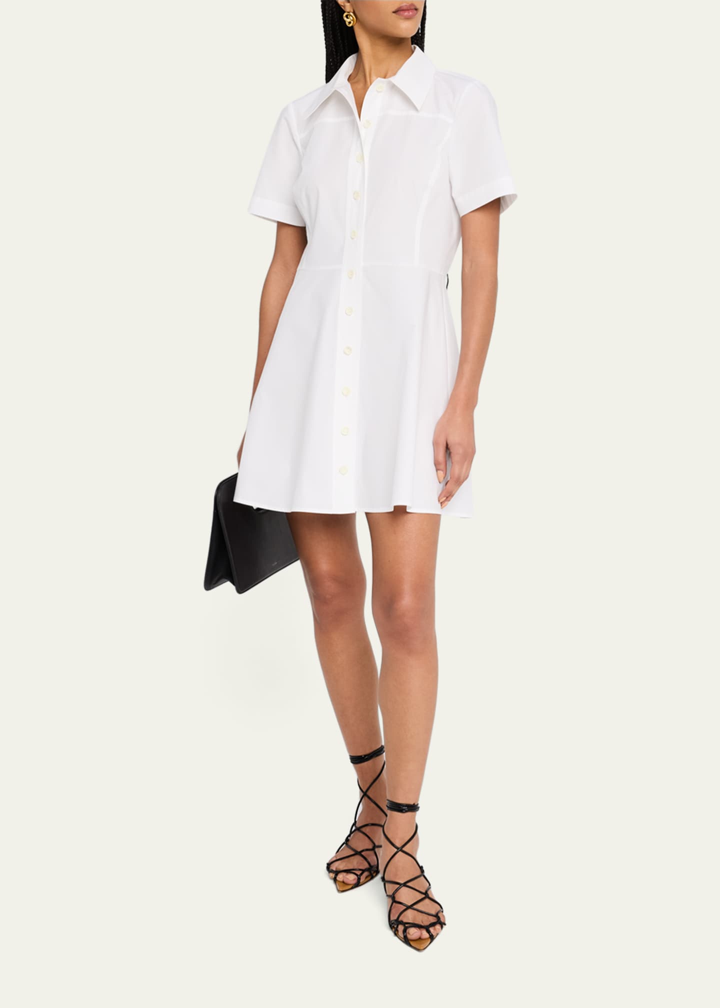 FRAME The Flare Mini Dress Image 4 of 5