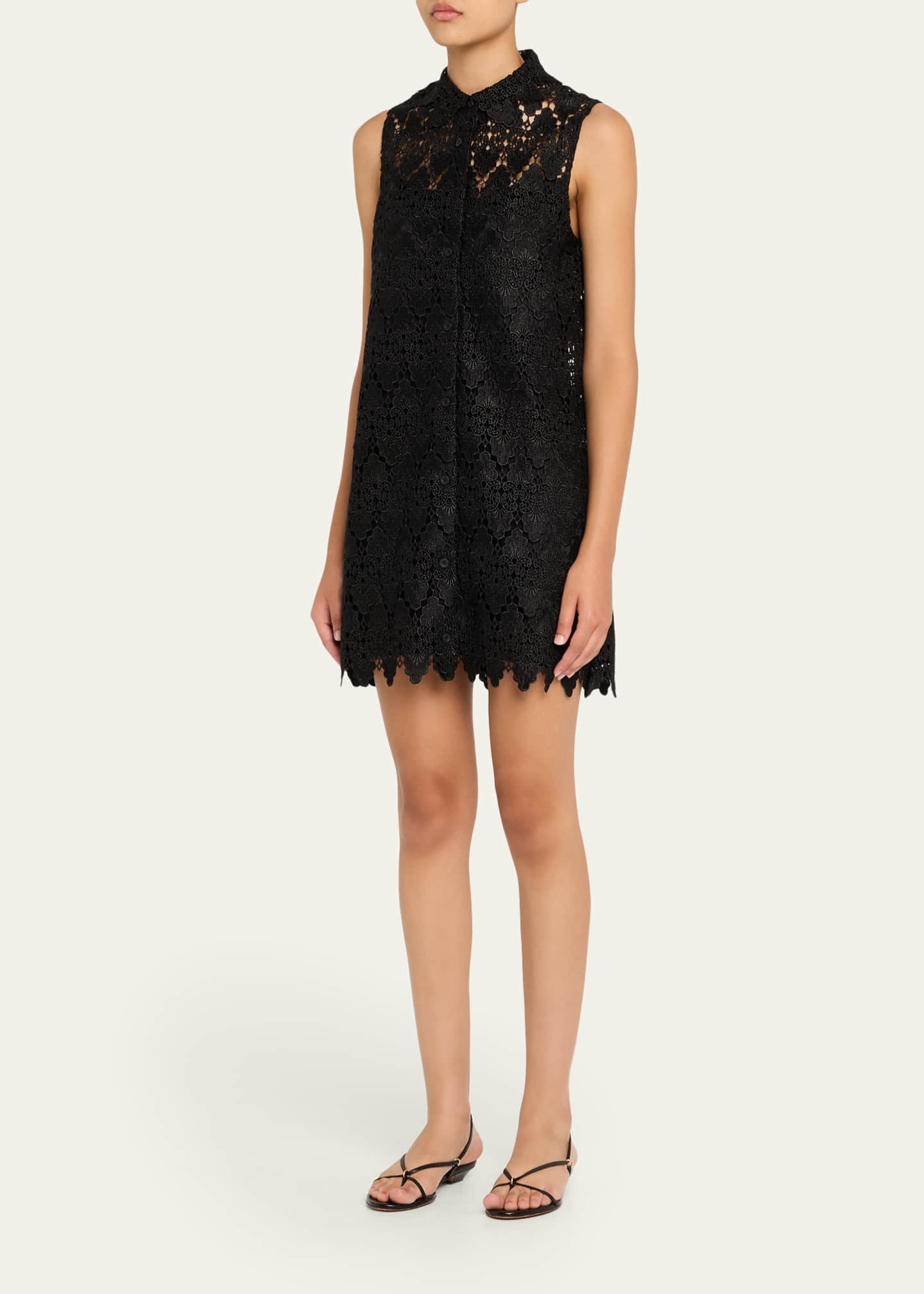 FRAME The Deco Lace Mini Dress Image 4 of 5
