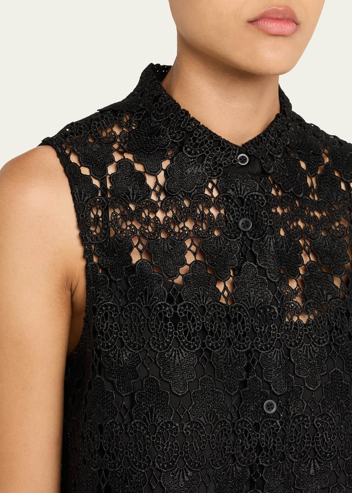 FRAME The Deco Lace Mini Dress Image 5 of 5