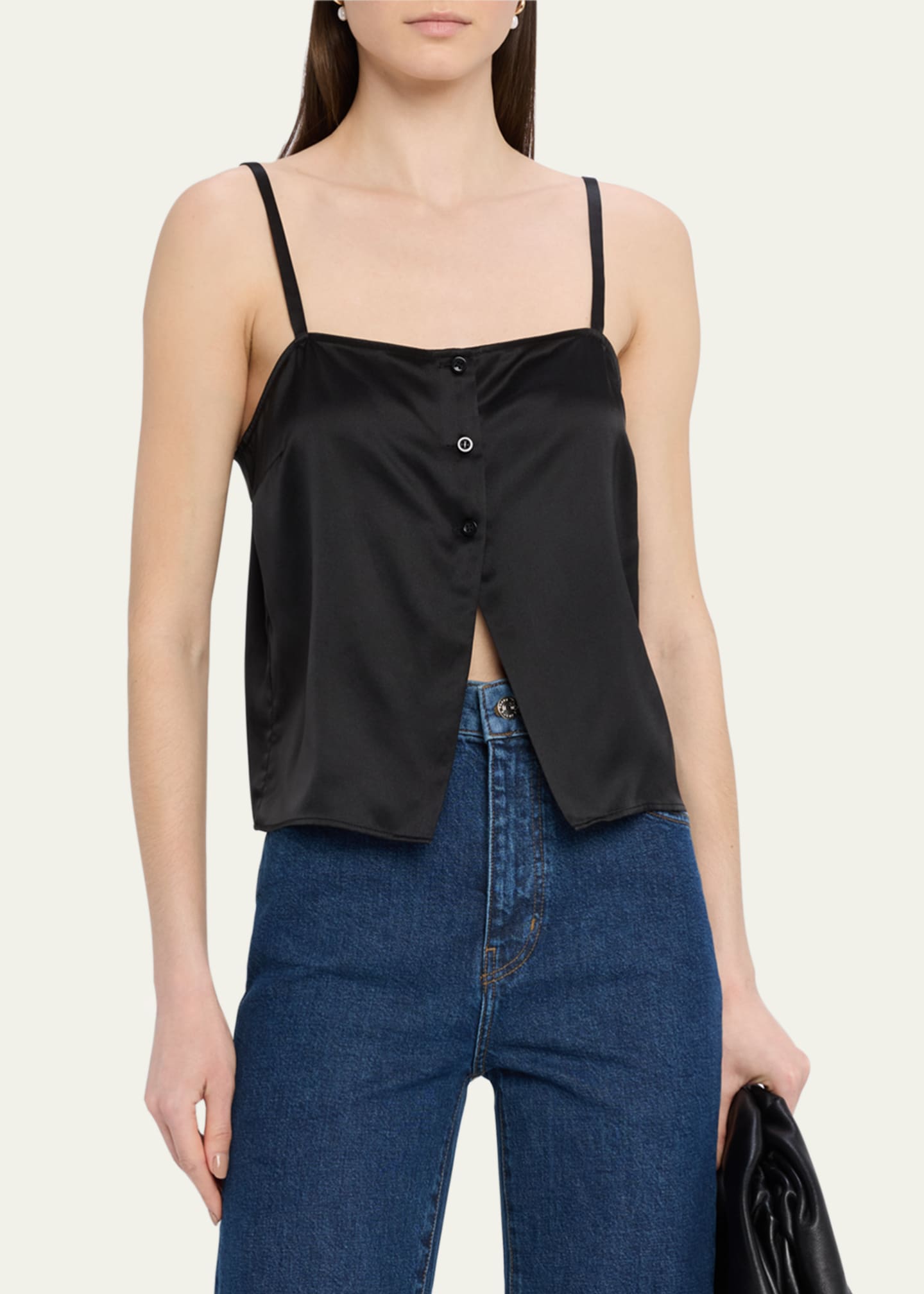 The Silk Button Cami Top