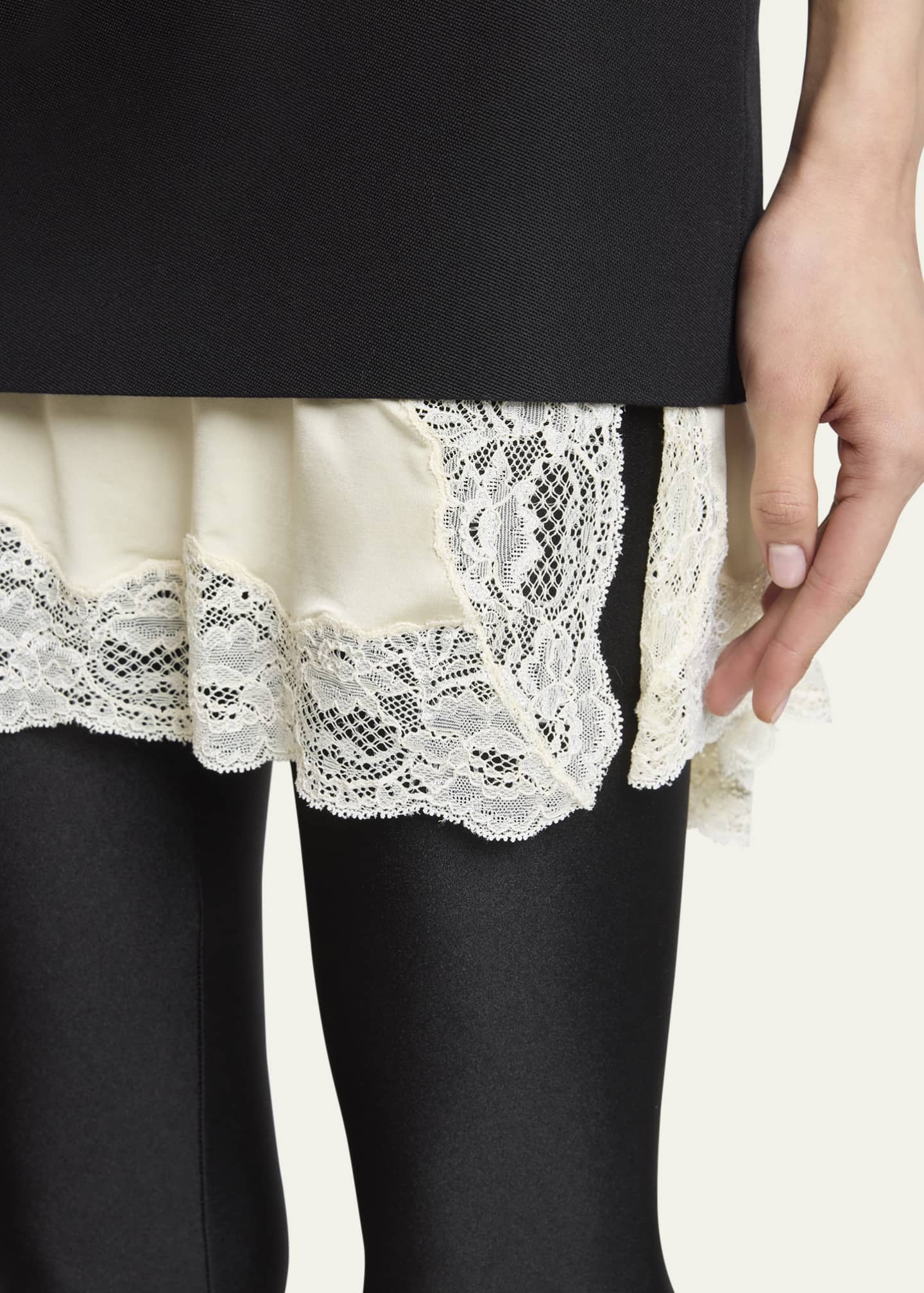 Balenciaga Lingerie Mini Tailored Wool Skirt - Bergdorf Goodman