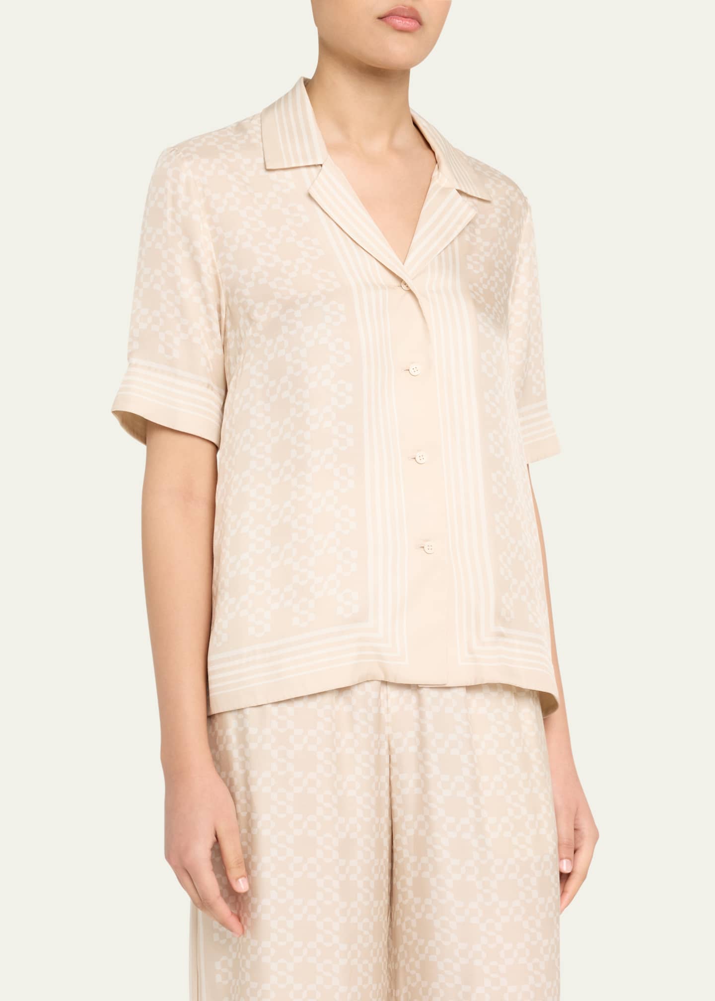 SIMKHAI Koda Button-Front Shirt Image 4 of 5