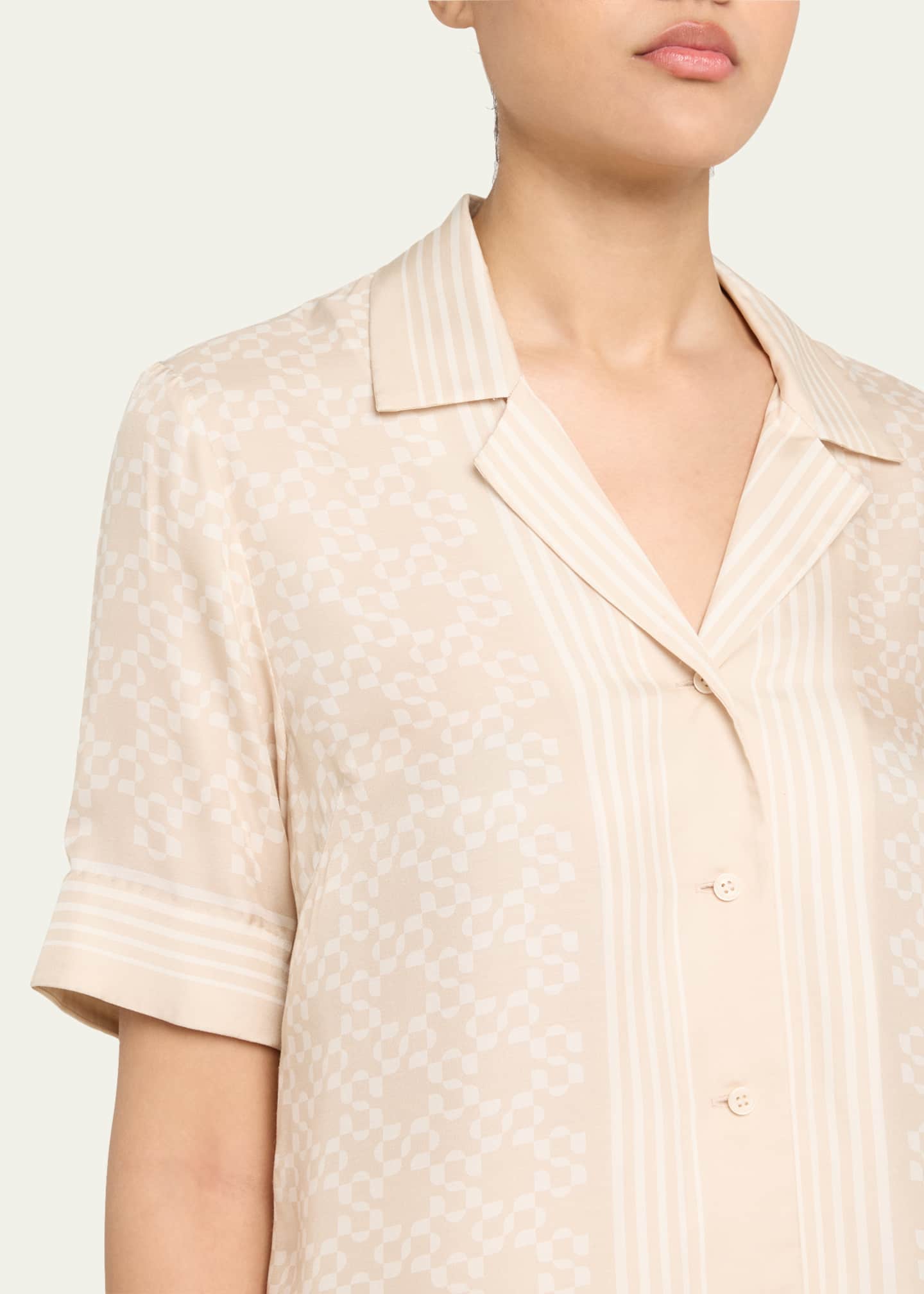 SIMKHAI Koda Button-Front Shirt Image 5 of 5