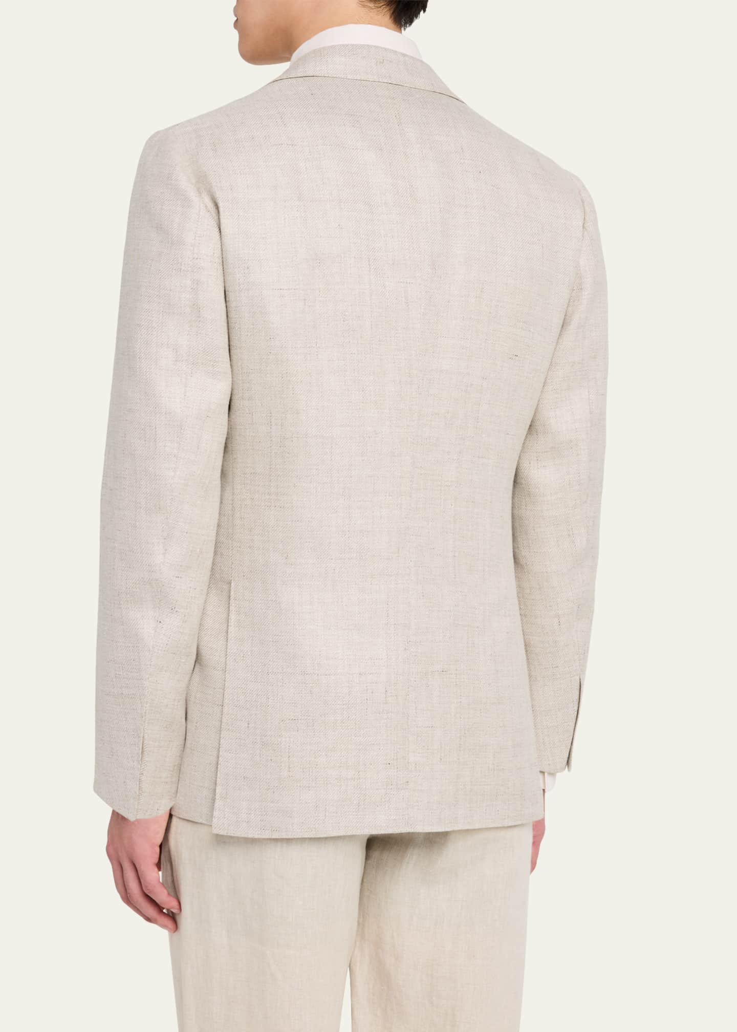 Cesare Attolini Men's Diagonal Mini-Herringbone Sport Coat Image 3 of 8
