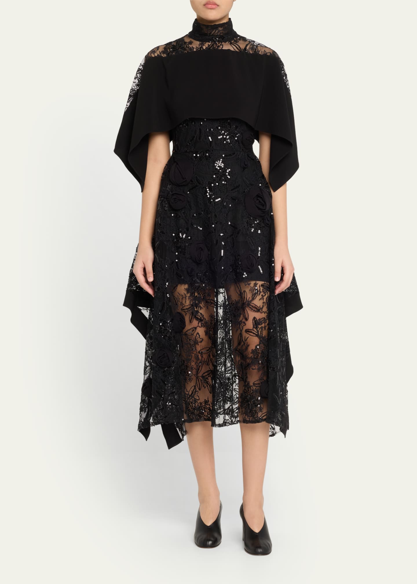 3.1 Phillip Lim Sequined Lace Flounce Dress Image 2 of 5