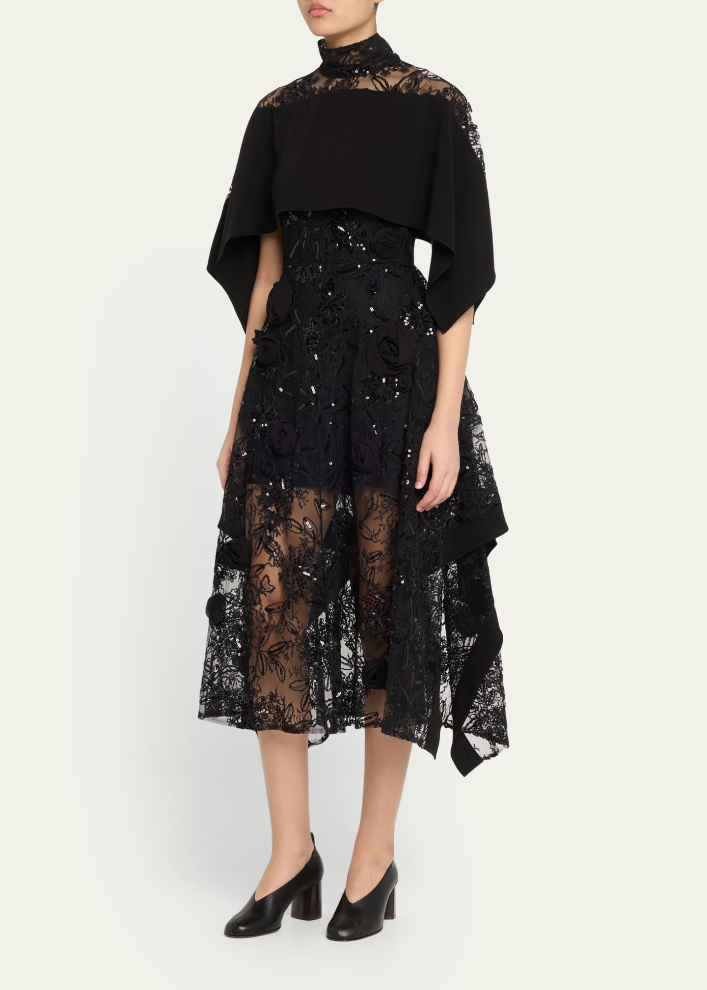 3.1 Phillip Lim Sequined Lace Flounce Dress Image 4 of 5