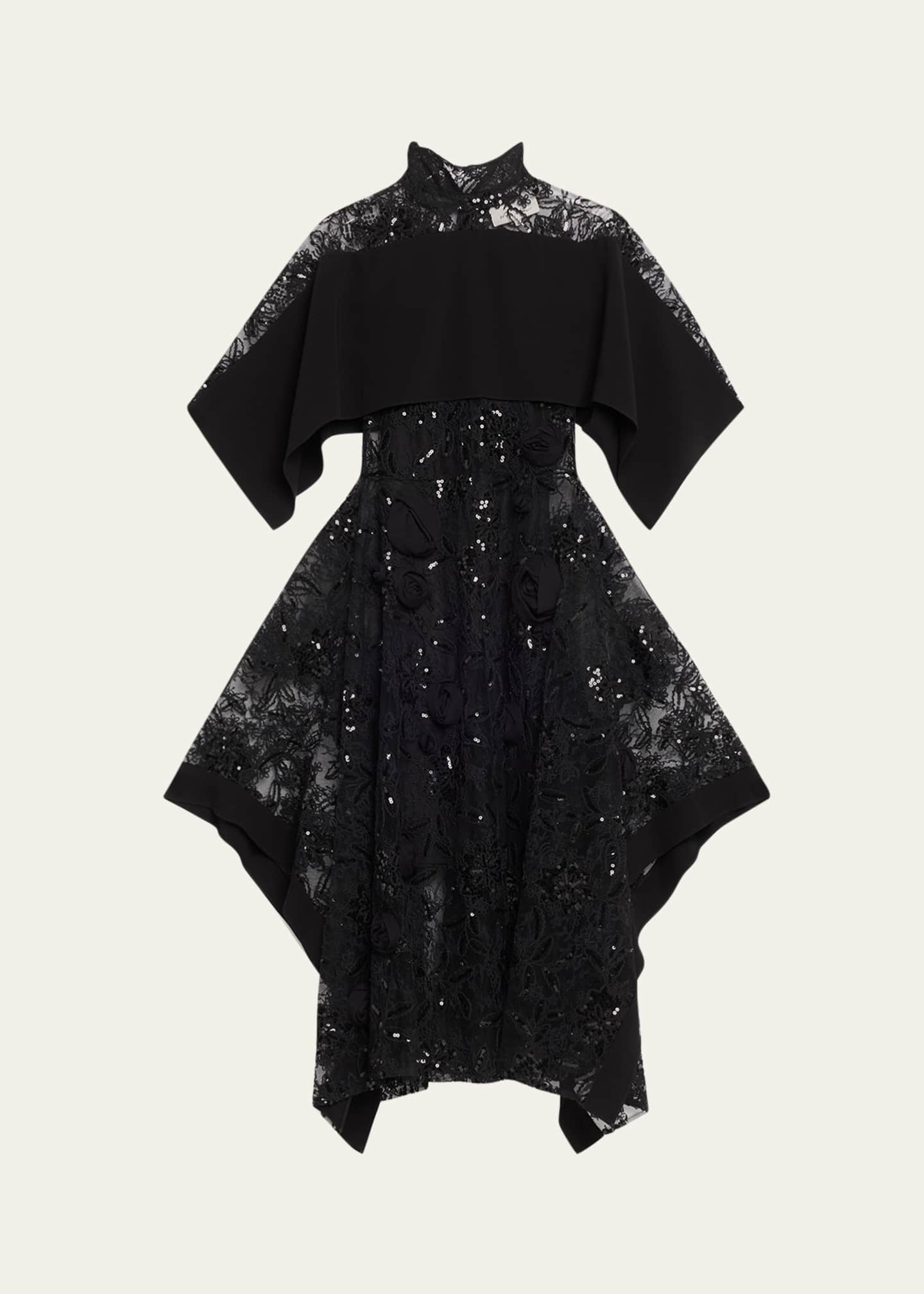 3.1 Phillip Lim Sequined Lace Flounce Dress Image 1 of 5