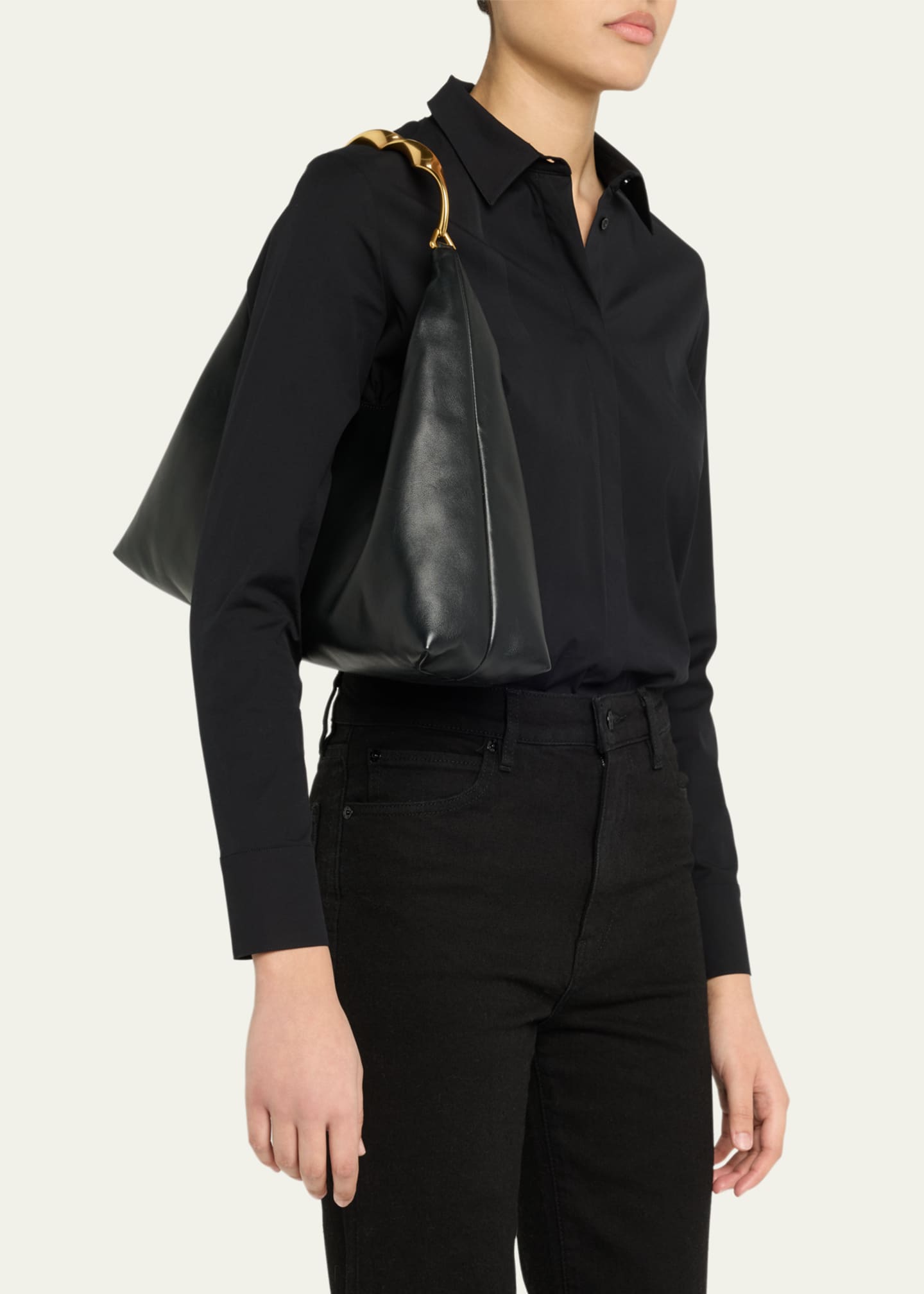 SIMKHAI Twist Leather Hobo Bag Image 2 of 6