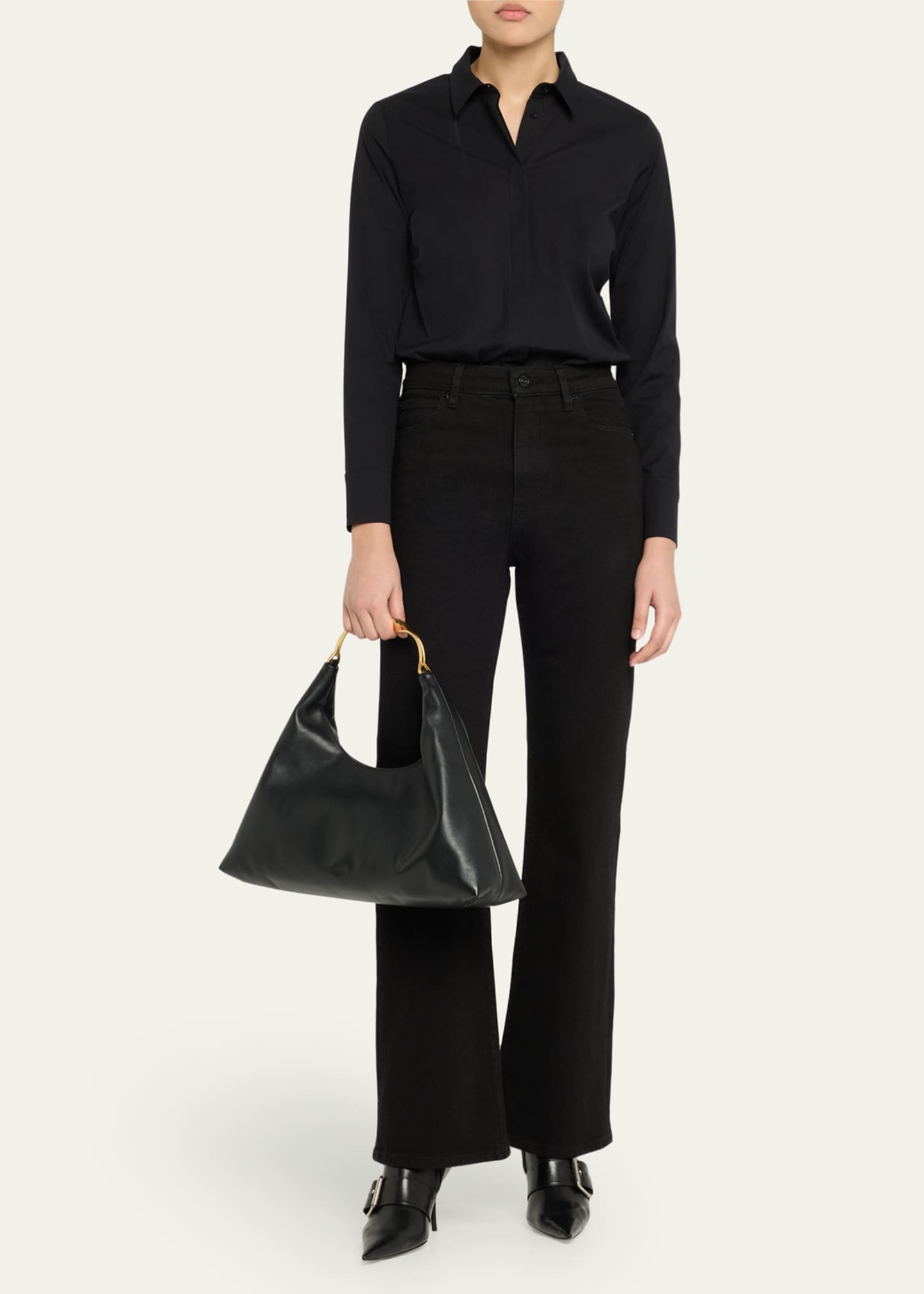 SIMKHAI Twist Leather Hobo Bag Image 5 of 6