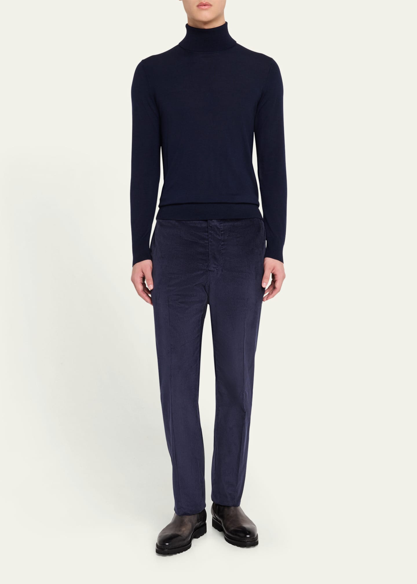 Gabriela Hearst Men's Sebastian Cotton Corduroy Pants Image 2 of 5