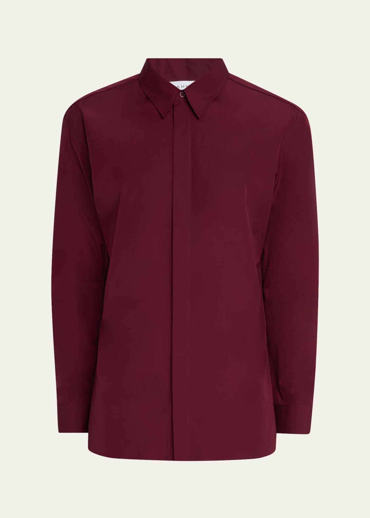 Gabriela Hearst Men's Nicolas Cotton Concealed-Placket Sport Shirt Image 1 of 5