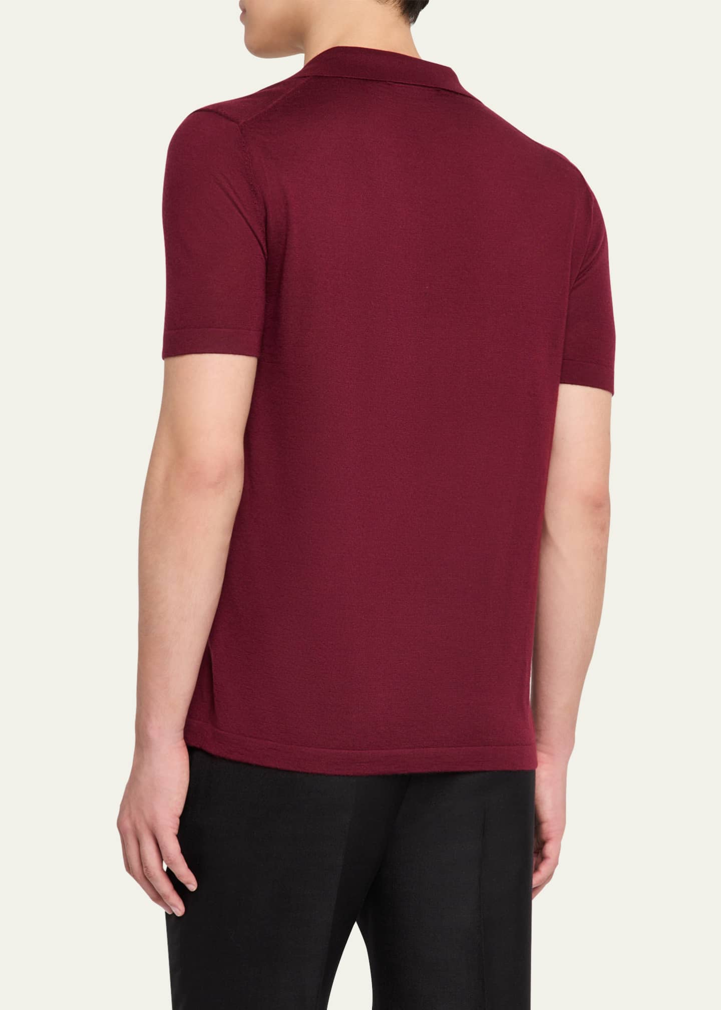 Gabriela Hearst Men's Stendhal Cashmere Knit Polo Shirt Image 3 of 5