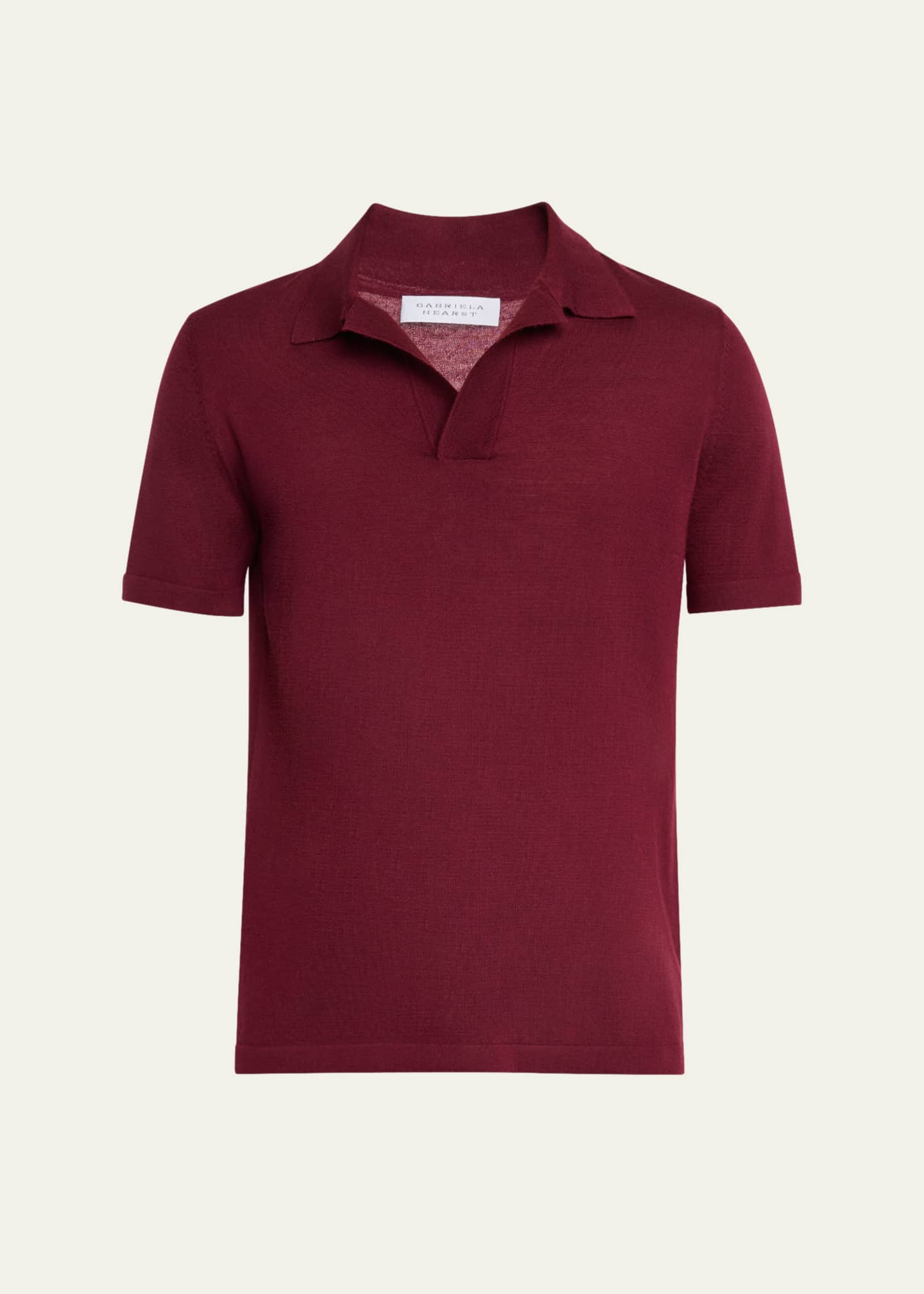 Gabriela Hearst Men's Stendhal Cashmere Knit Polo Shirt Image 1 of 5