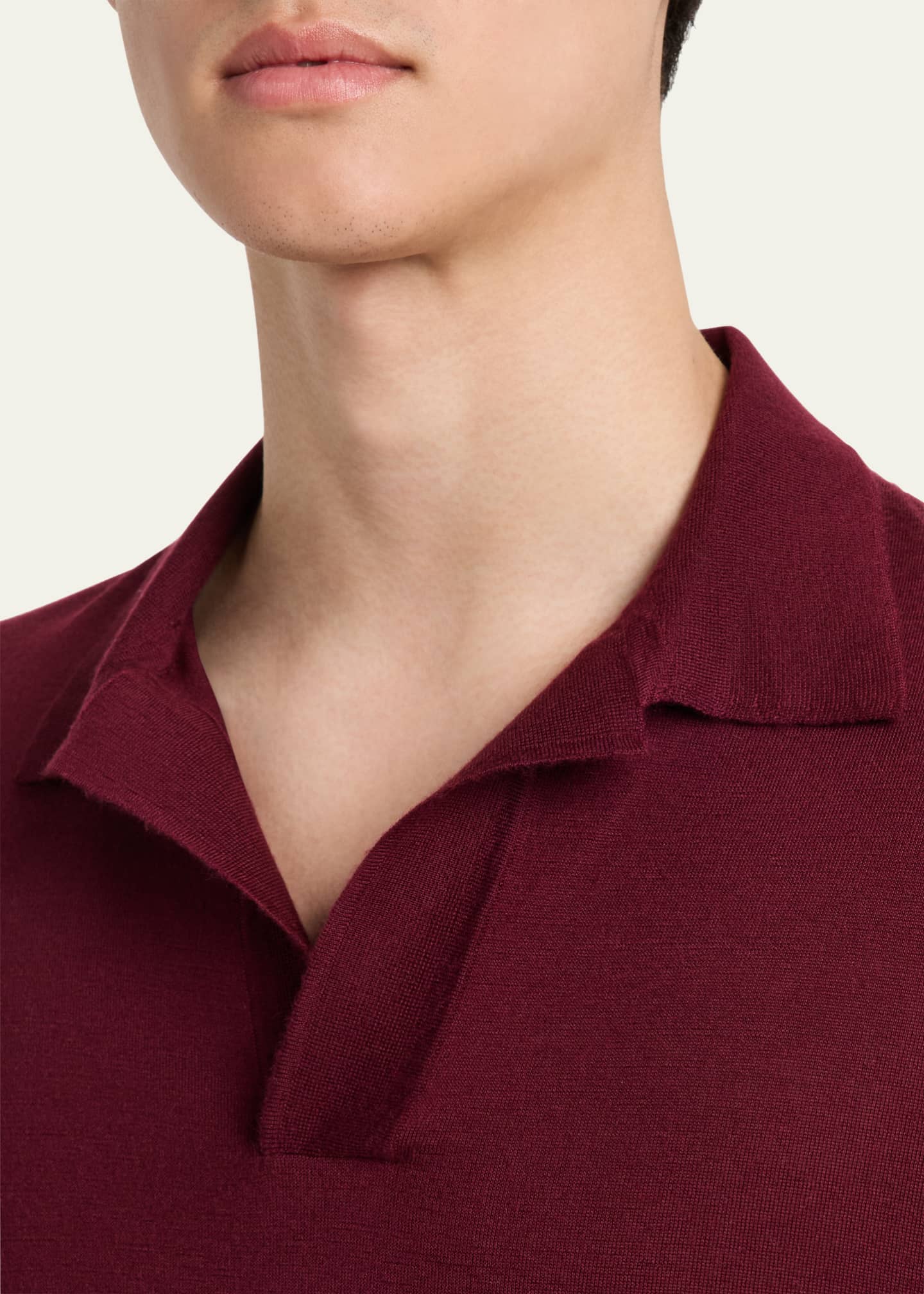 Gabriela Hearst Men's Stendhal Cashmere Knit Polo Shirt Image 5 of 5