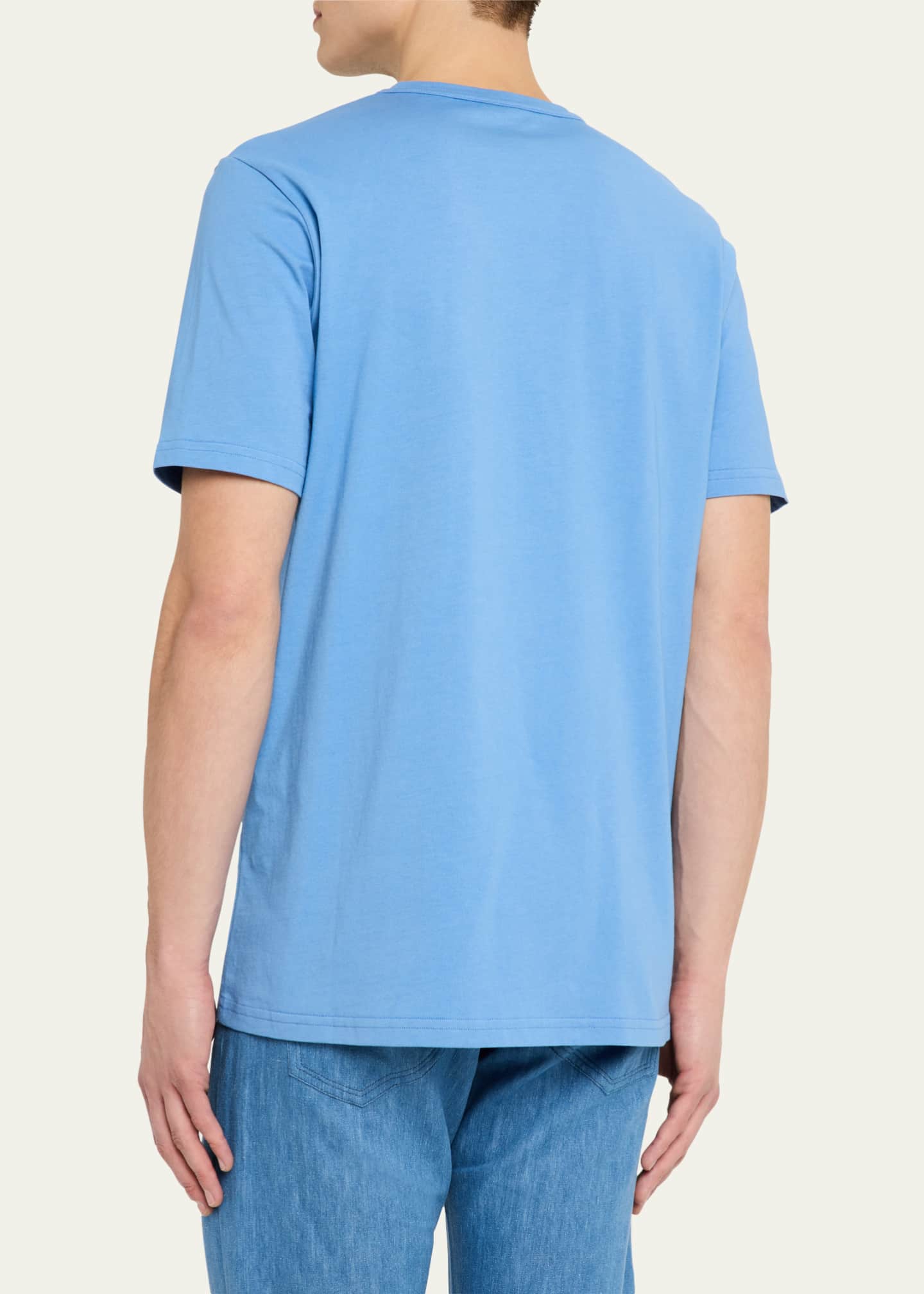 Gabriela Hearst Men's Bandeira Fine Cotton Jersey Crewneck T-Shirt Image 3 of 5