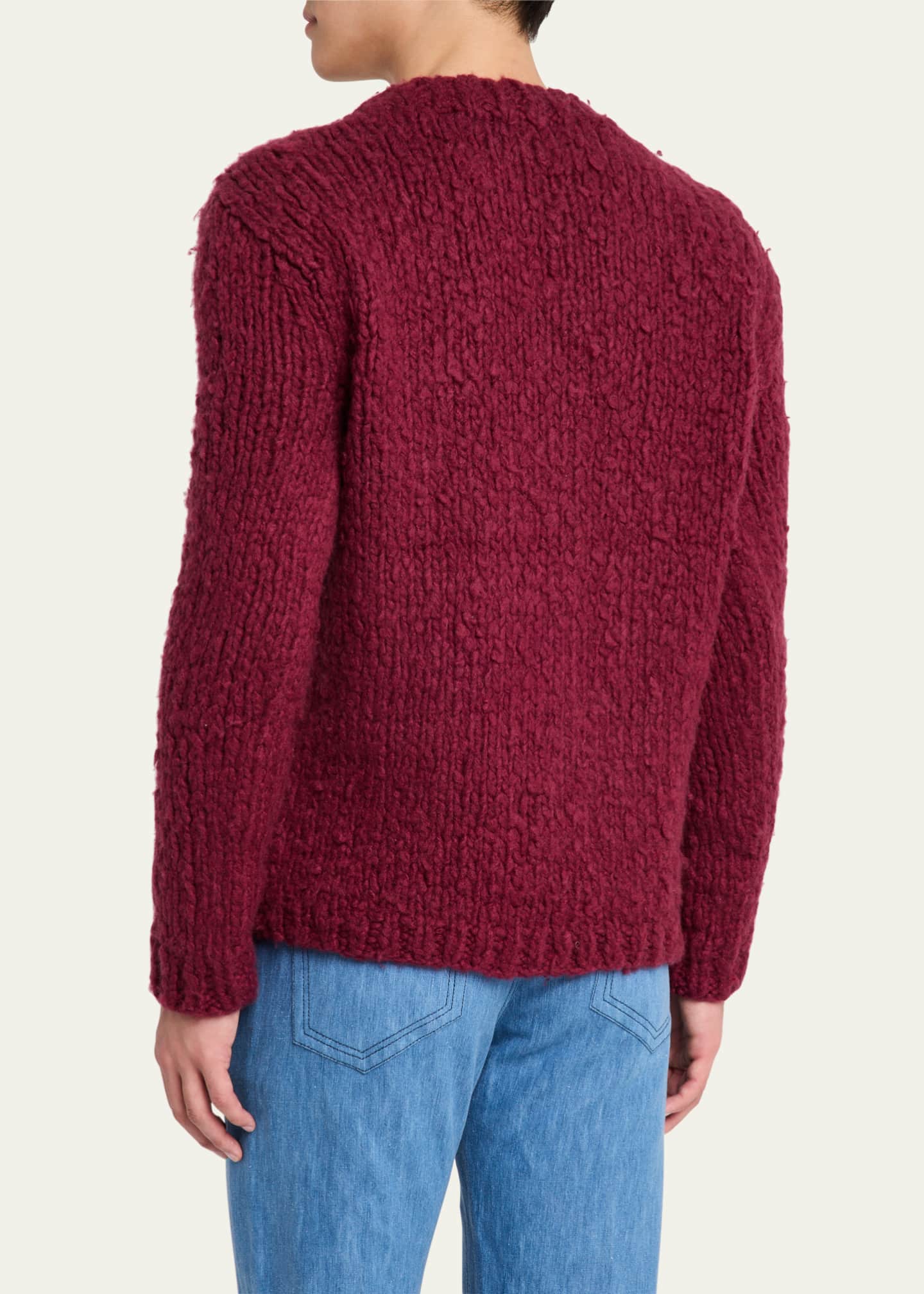 Gabriela Hearst Men's Lawrence Cashmere Knit Crewneck Sweater Image 3 of 5