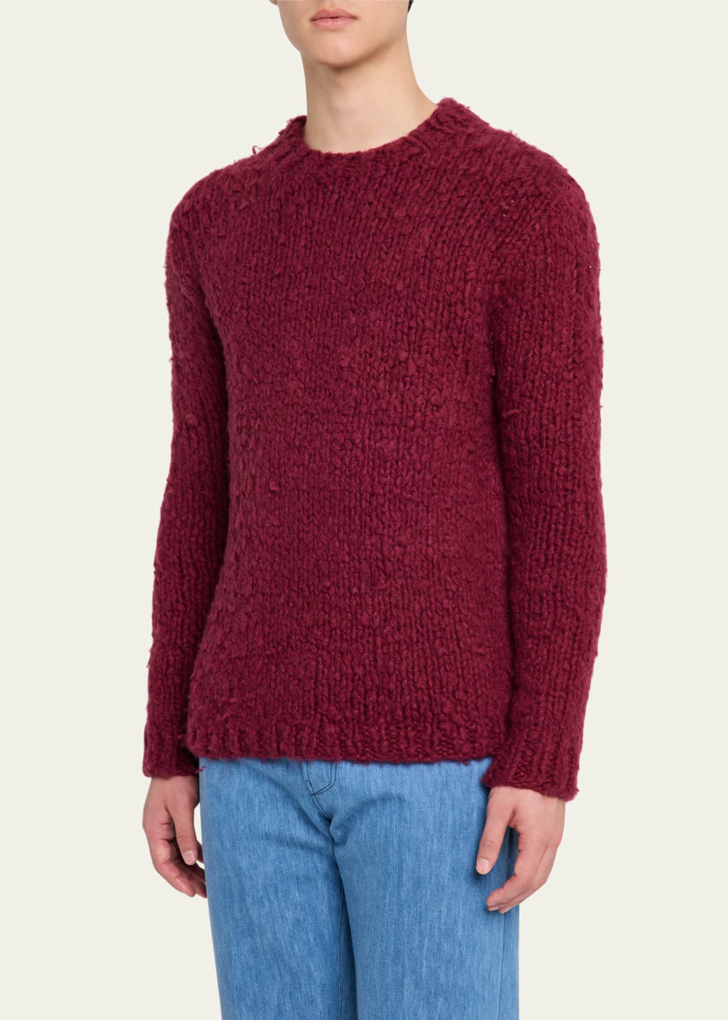 Gabriela Hearst Men's Lawrence Cashmere Knit Crewneck Sweater Image 4 of 5