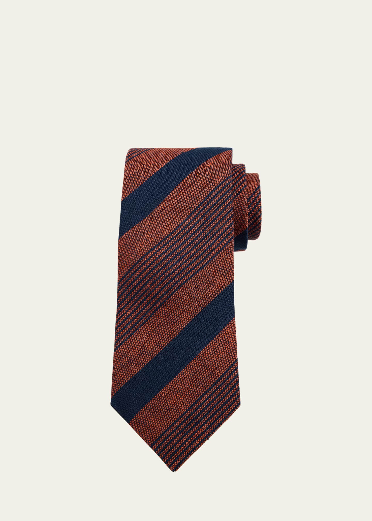 Petronius 1926 Men's Multi-Stripe Linen Tie