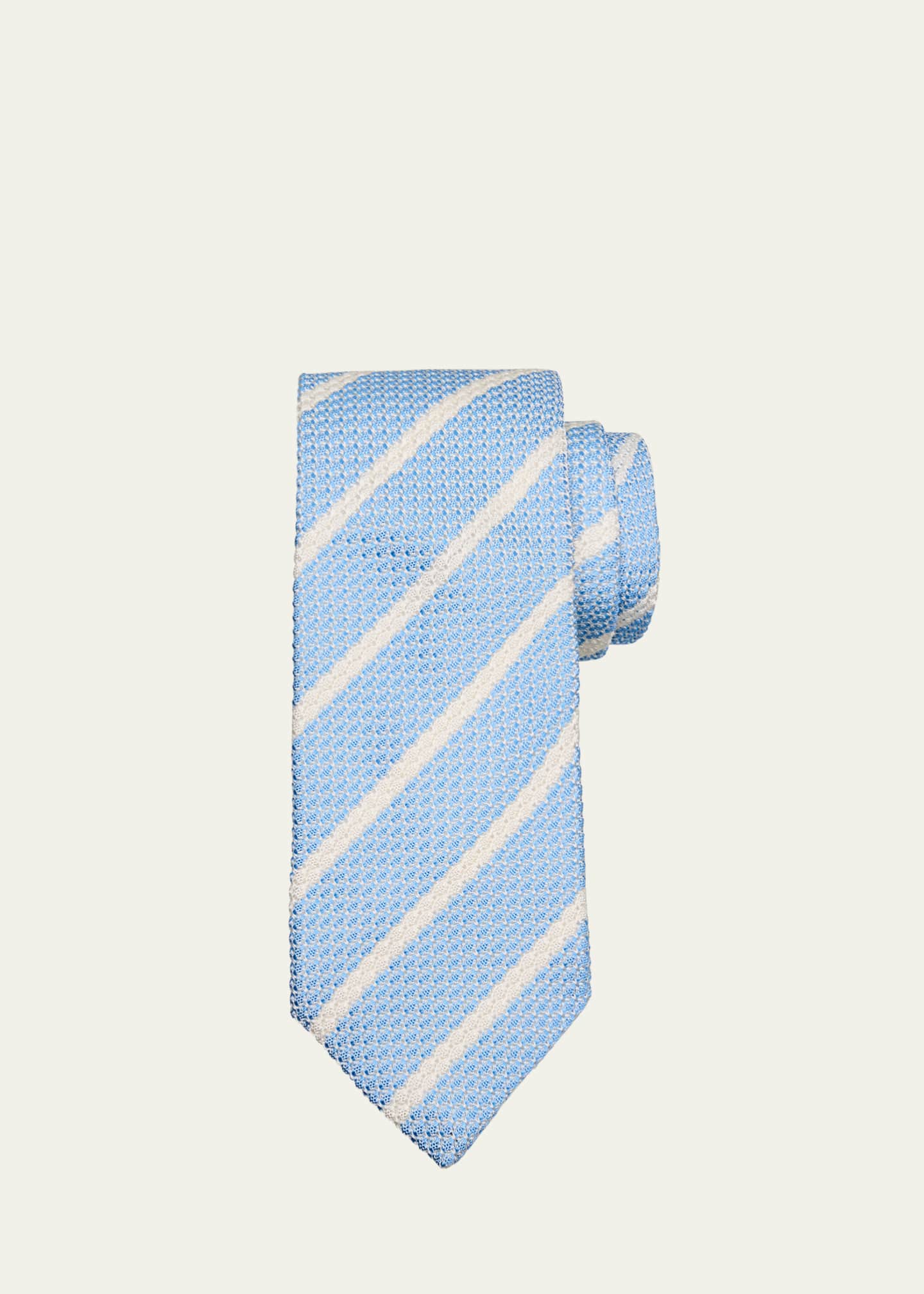 Petronius 1926 Men's Woven Stripe Silk Tie