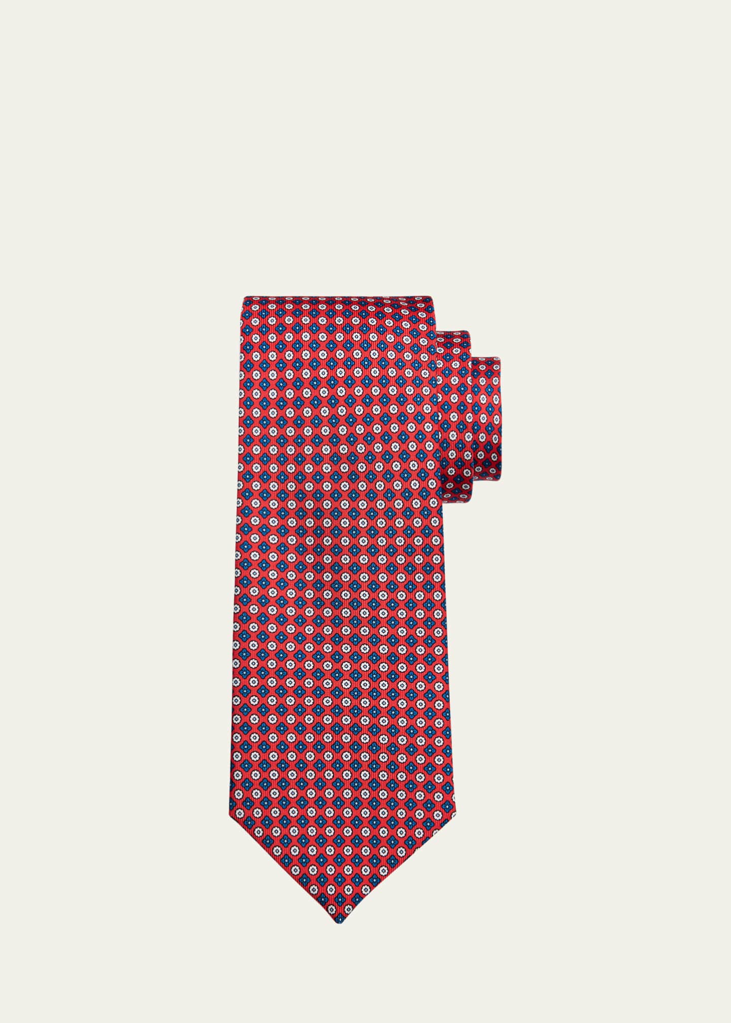 Petronius 1926 Men's Micro-Floral Silk Tie