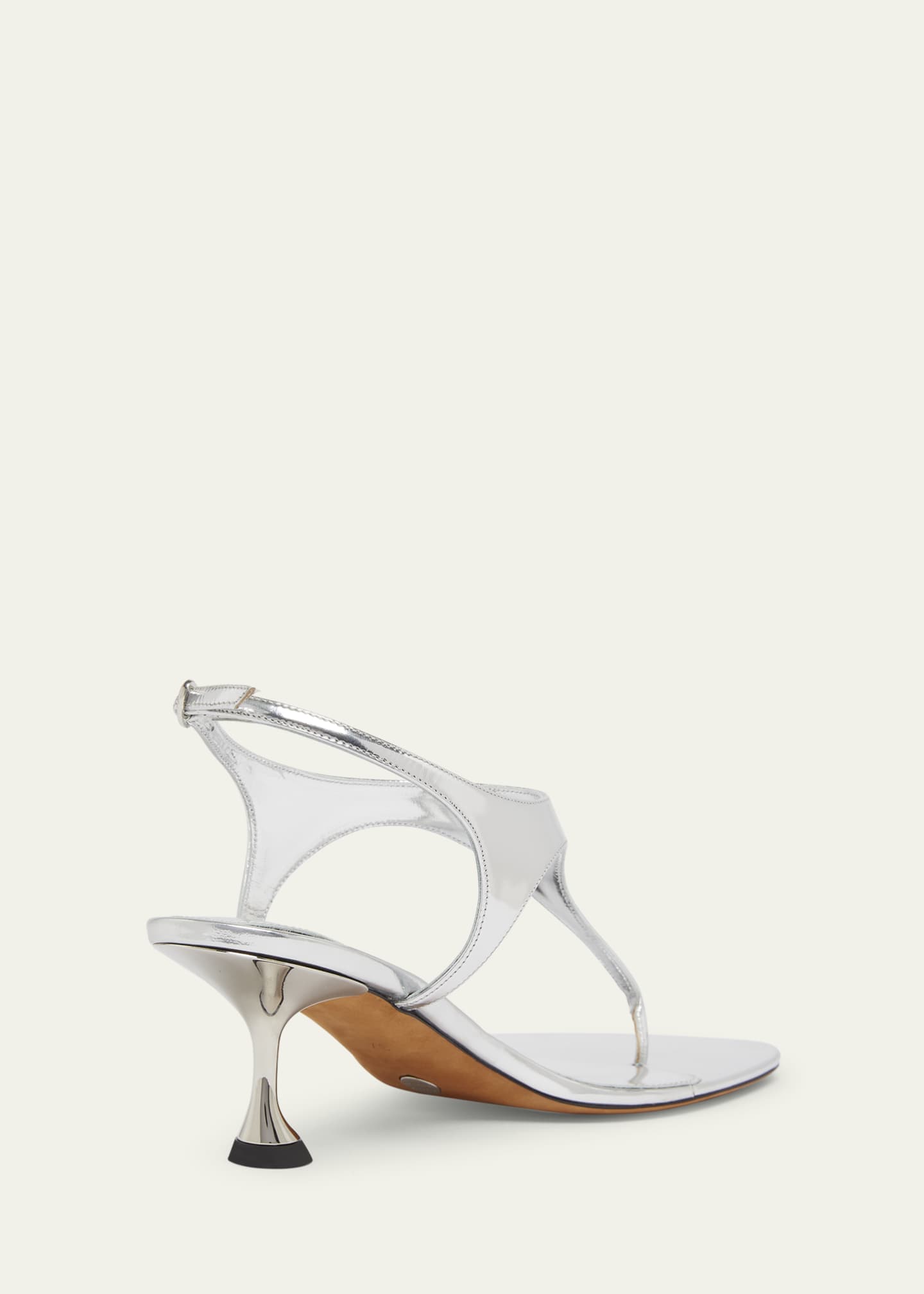 Proenza Schouler Metallic Leather Kitten-Heel Thong Sandals Image 2 of 4
