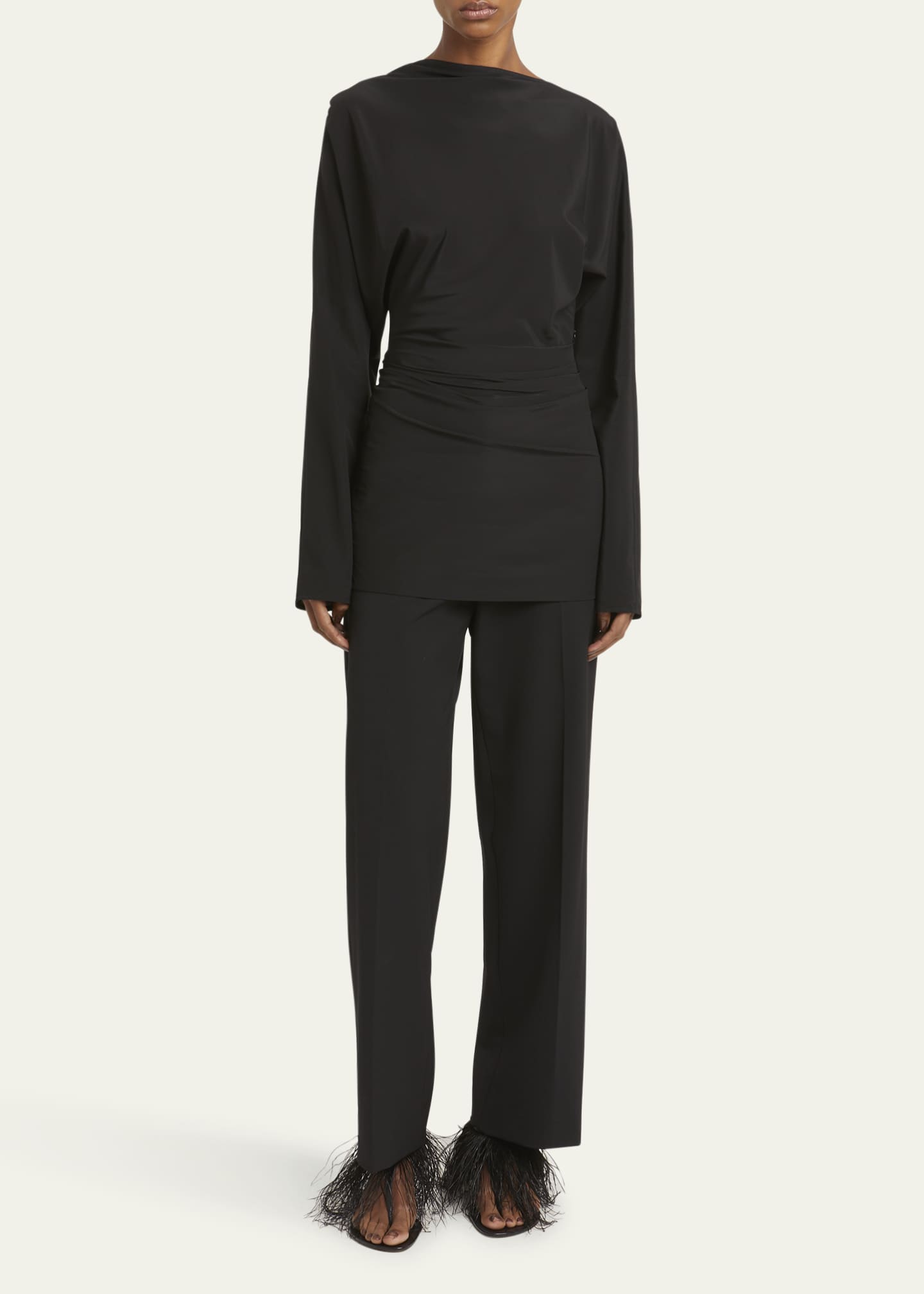 Proenza Schouler Tee Feather Thong Sandals Image 3 of 6