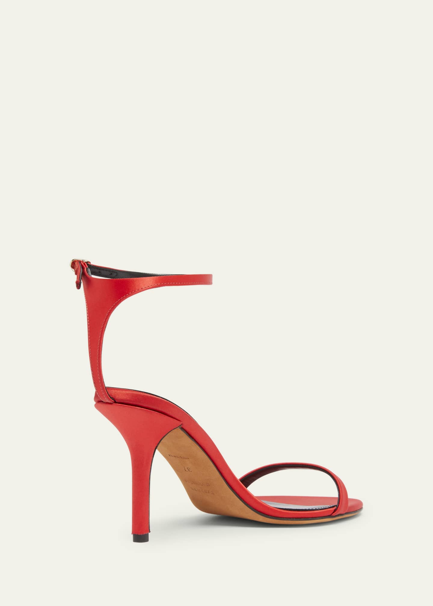 Proenza Schouler Slash Satin Ankle-Strap Sandals Image 2 of 4