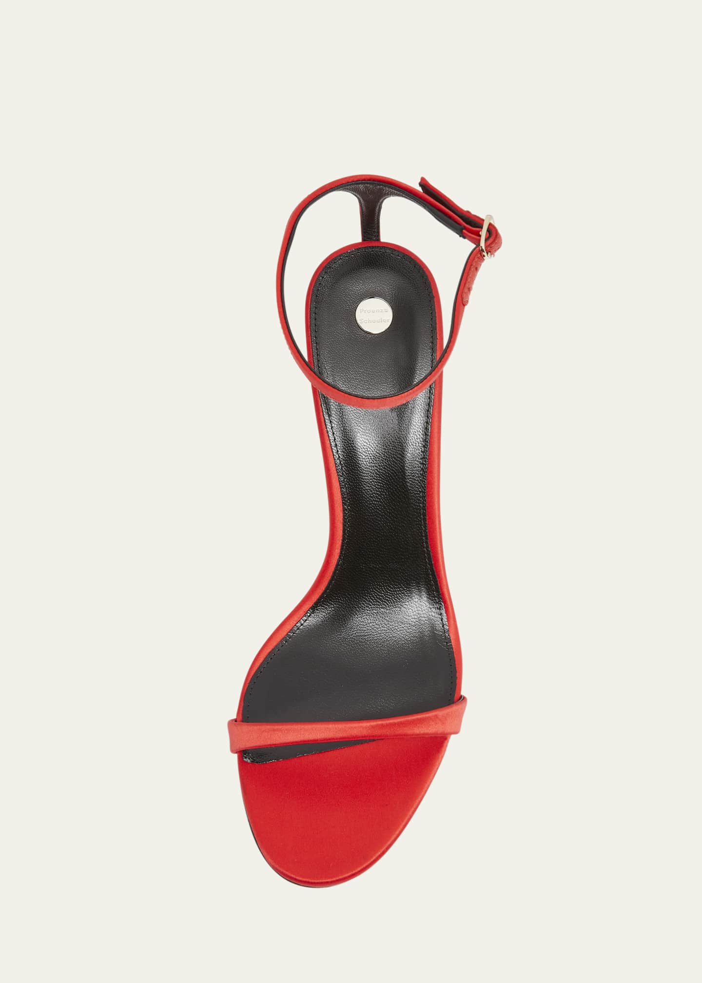 Proenza Schouler Slash Satin Ankle-Strap Sandals Image 4 of 4