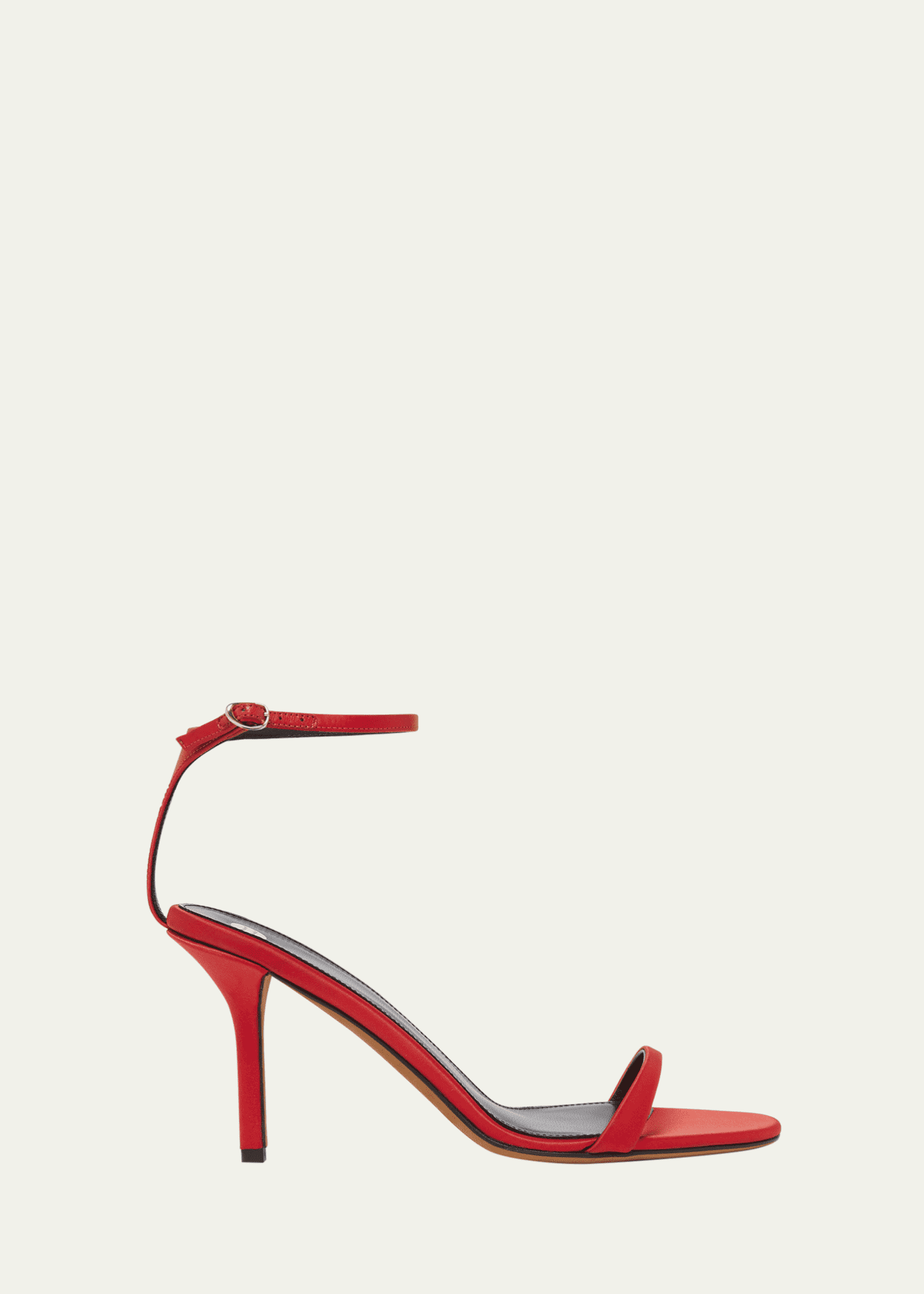 Proenza Schouler Slash Satin Ankle-Strap Sandals Image 1 of 4