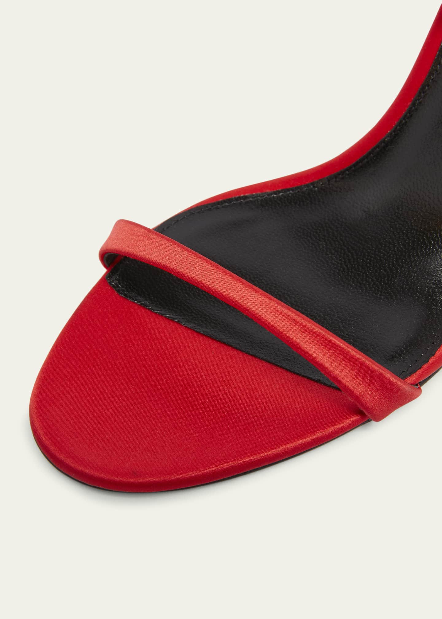Proenza Schouler Slash Satin Ankle-Strap Sandals Image 3 of 4