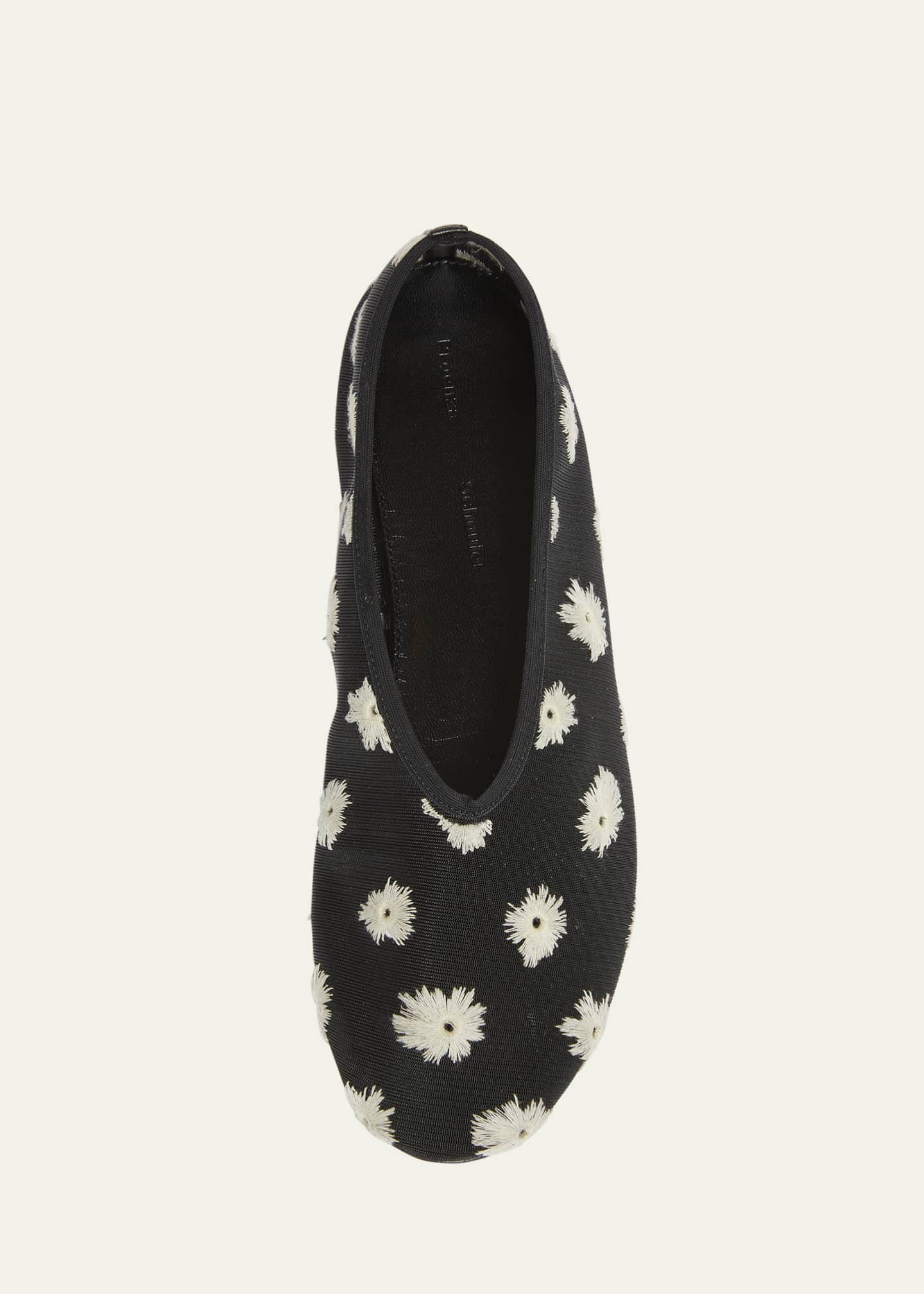 Proenza Schouler Tee Mesh Embroidered Ballet Flats Image 4 of 4
