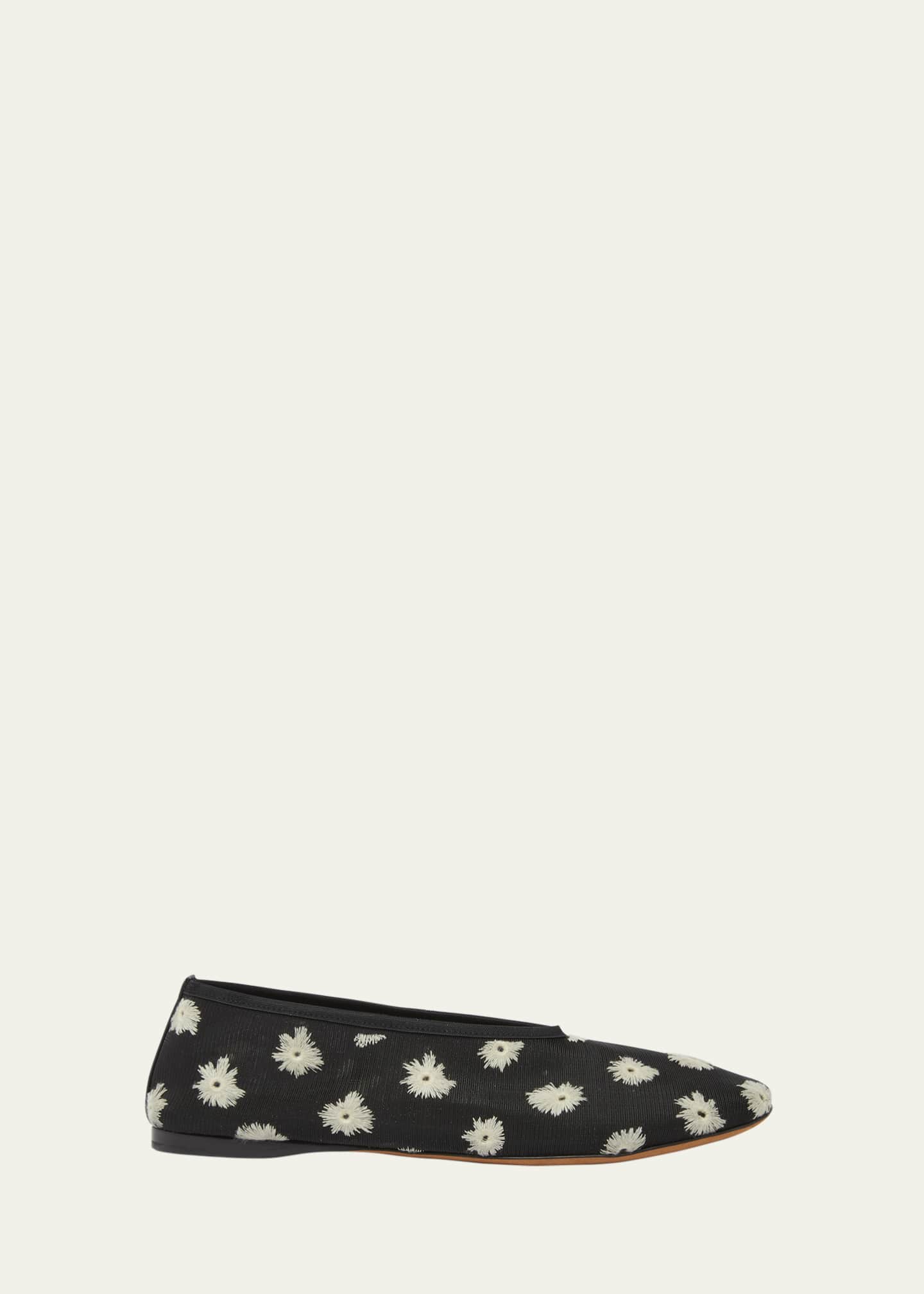 Proenza Schouler Tee Mesh Embroidered Ballet Flats Image 1 of 4